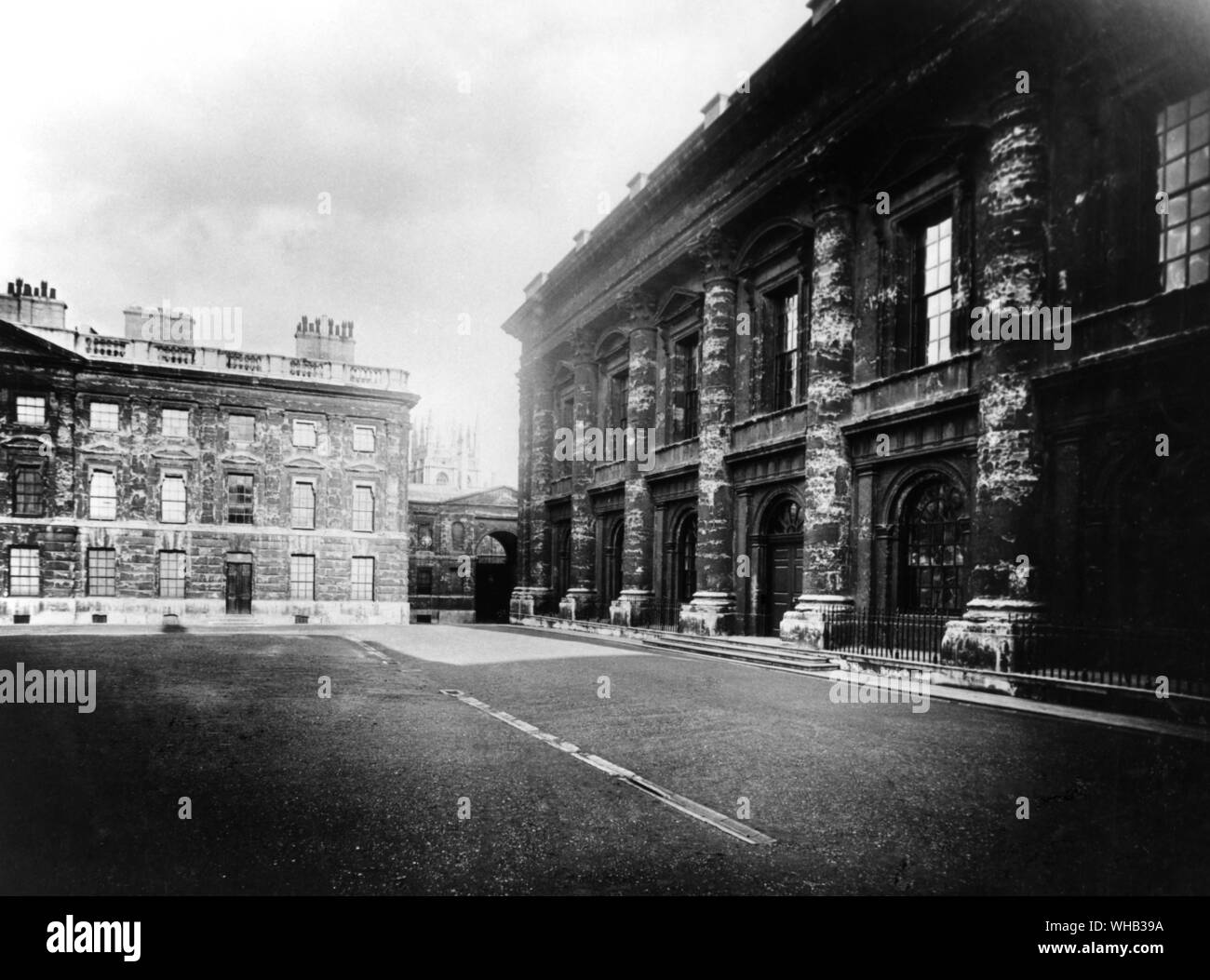 L'extérieur de la bibliothèque d'Oxford 1907 Christchurch Banque D'Images