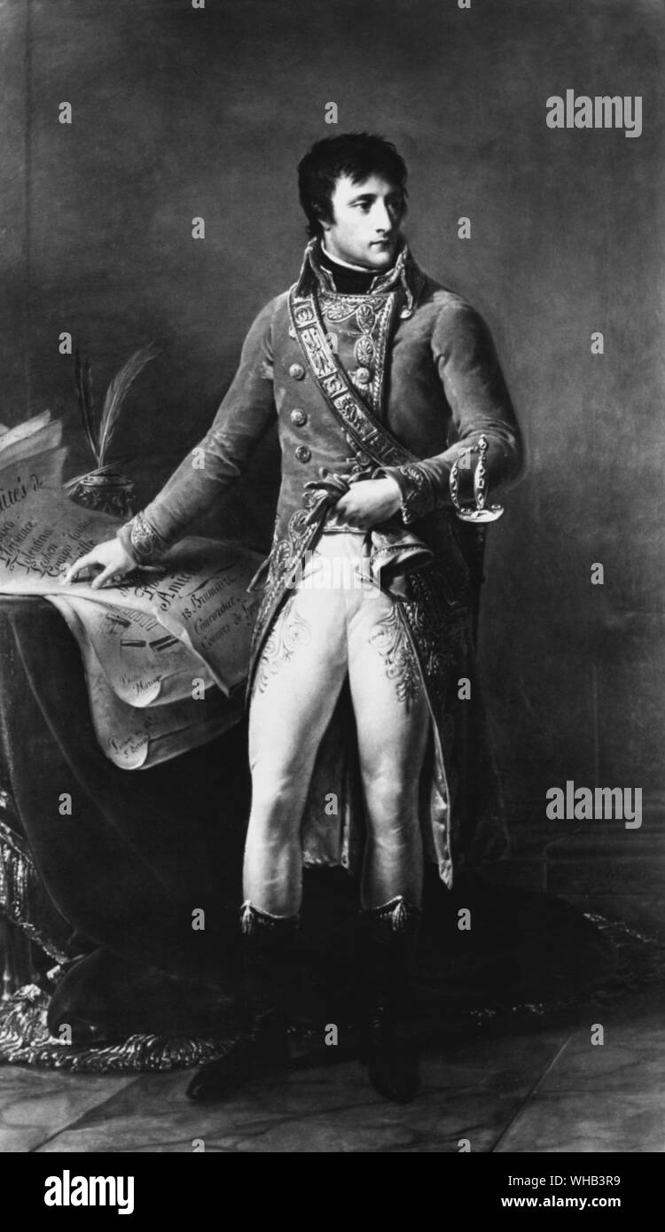 La peinture du général Napoléon Bonaparte, Premier Consul. 1802. Banque D'Images