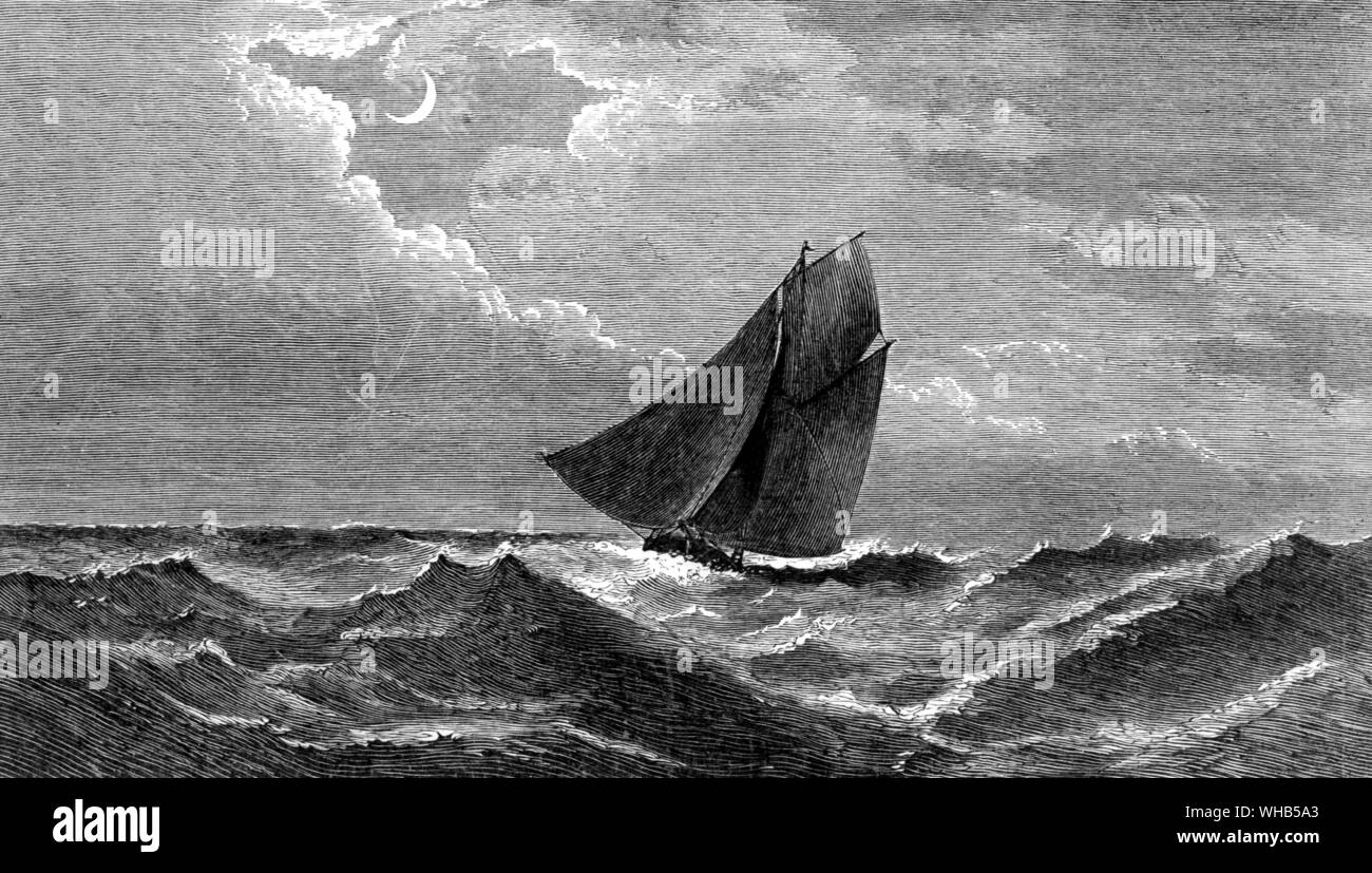 L 'Leo' exécutant jusqu'Channel dans la nuit du 31 août 1857.. . De R.T. McMullen's 'canal'. Publié par Horace Cox, Londres, en 1893 Banque D'Images
