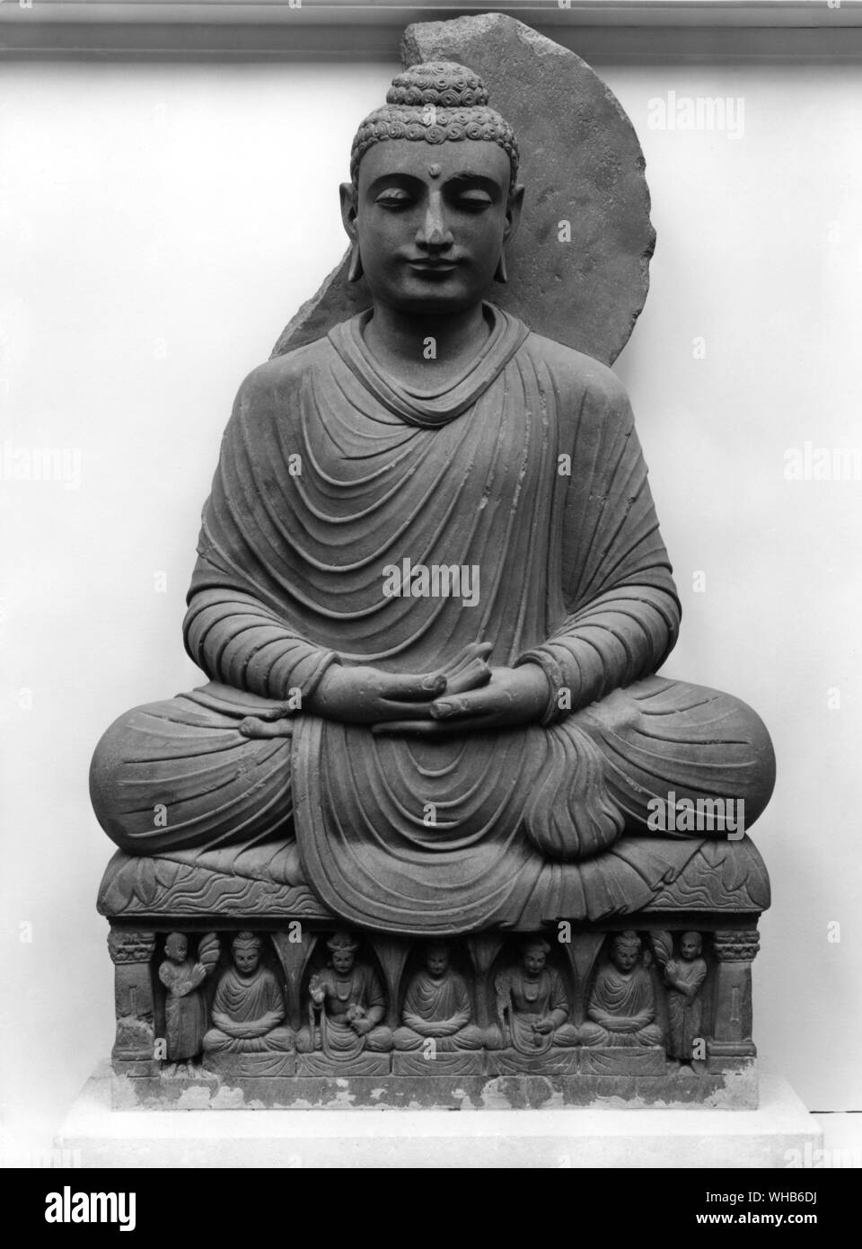 Début de sculpture bouddhiste de l'Inde Gupta - sculpture - c.4e-6AD thC. Banque D'Images