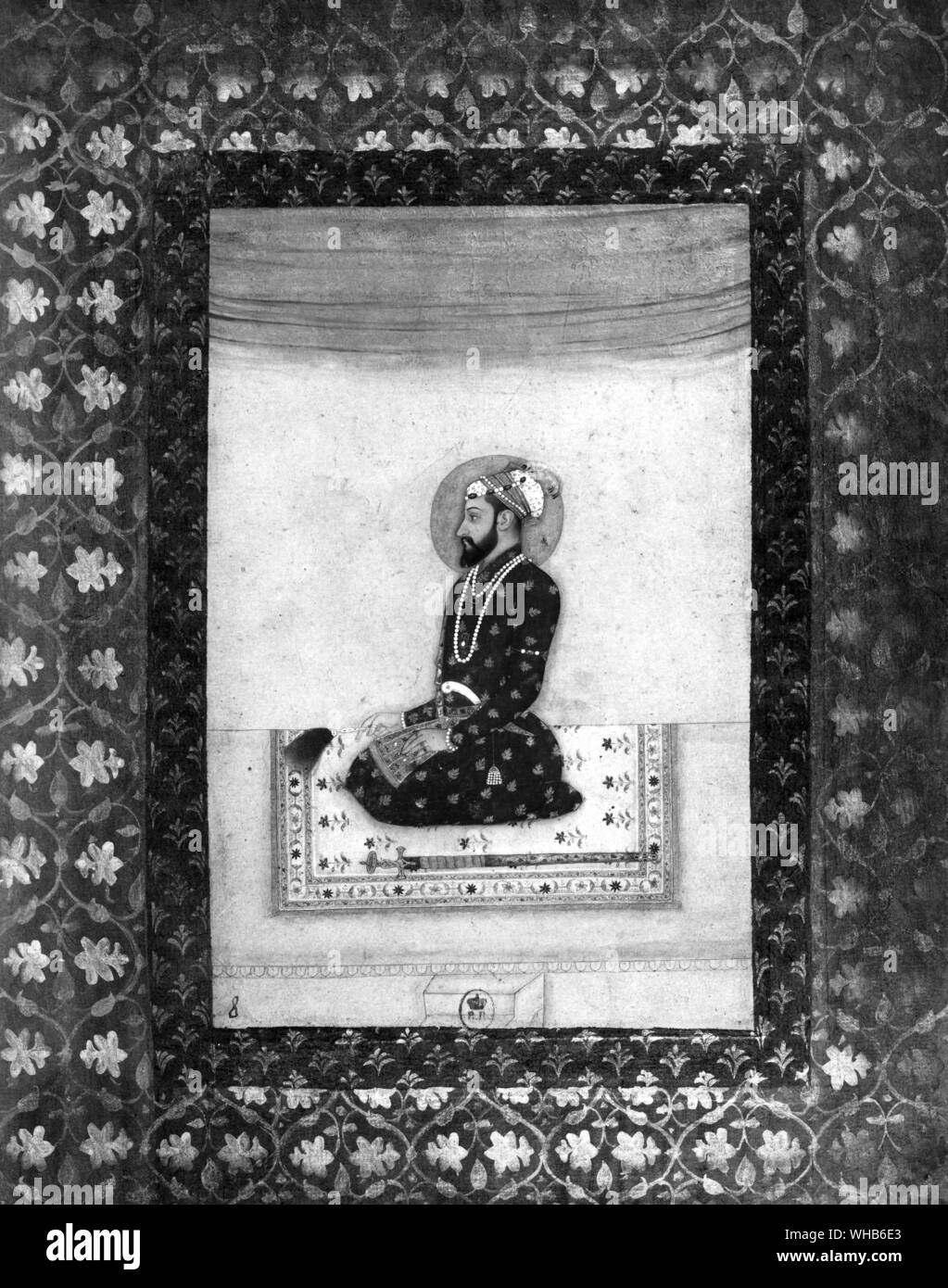Aurangzeb à ses prières c. 1660. Banque D'Images