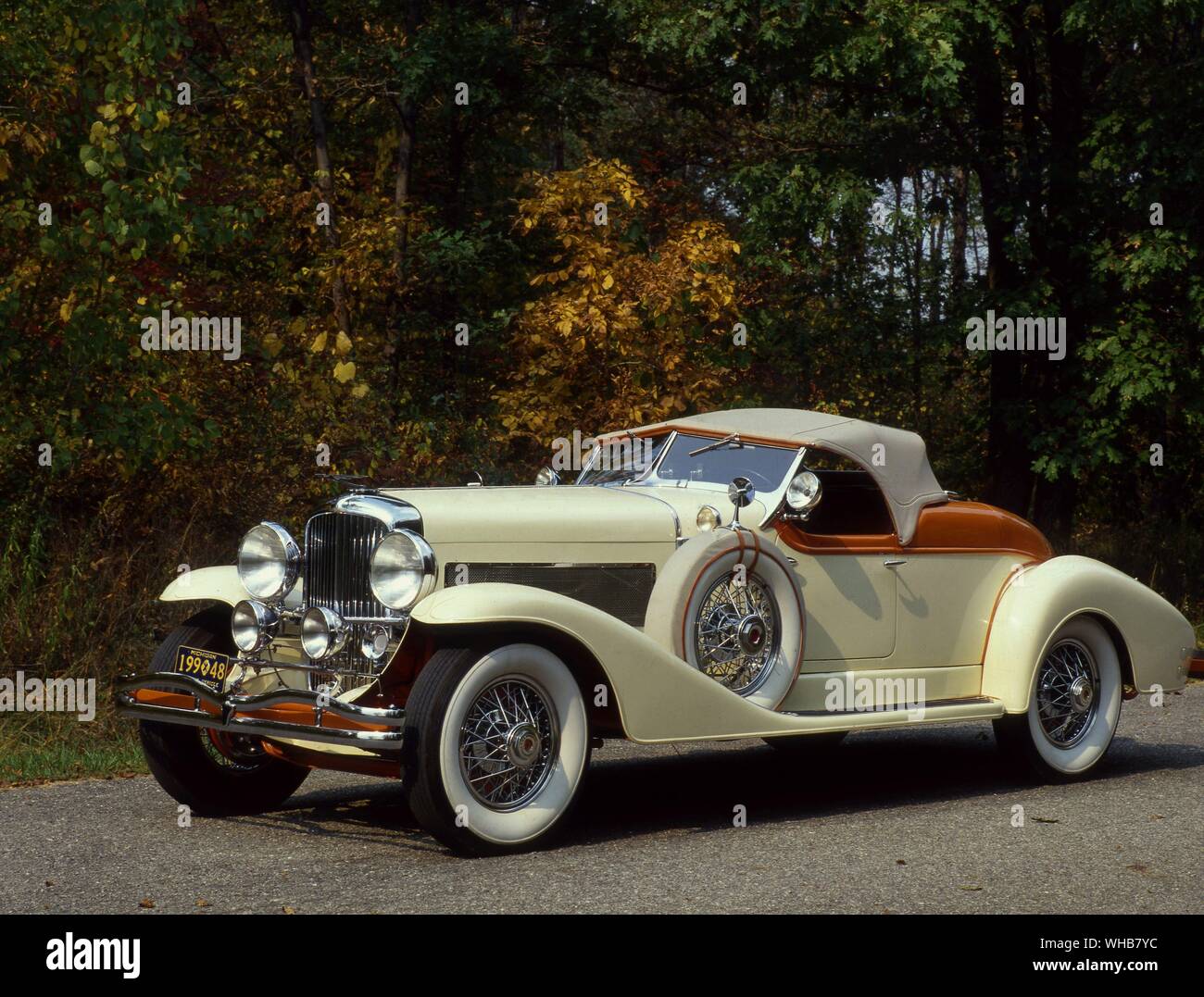 Transports Transport routier 1933. J Dusenberg S Roadster. Banque D'Images