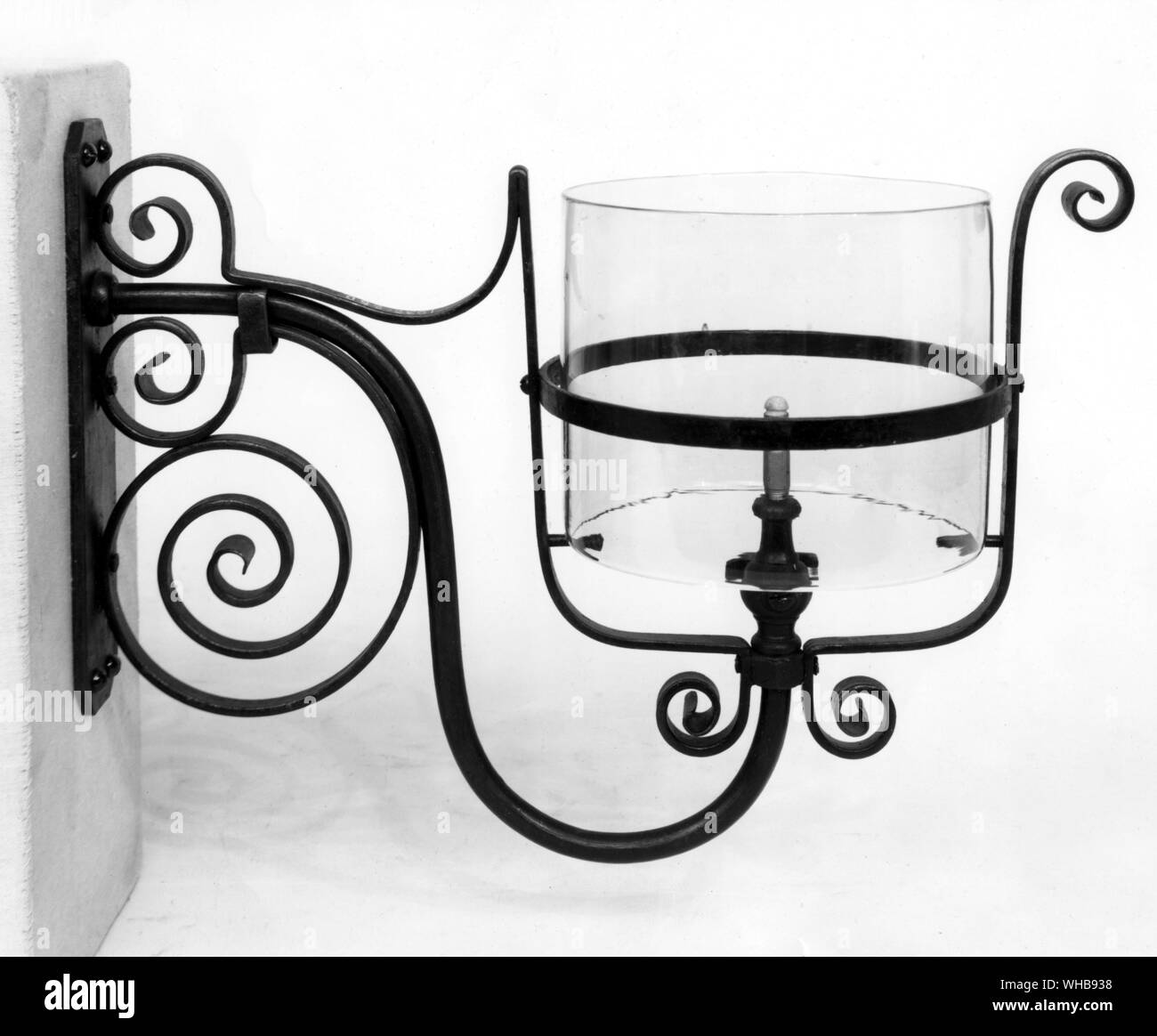 Un gaz support avec un globe de verre c.1816 - Le Science Museum, Londres.. Banque D'Images