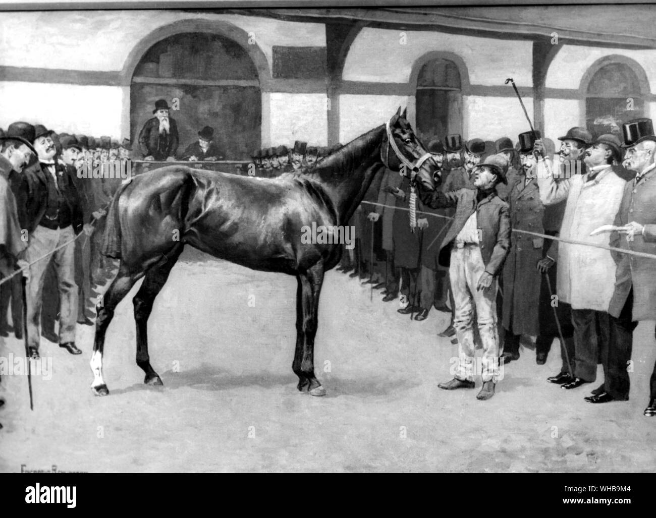 Vente aux enchères de chevaux à l'ancien jardin d'hiver par Frederick Remington (1861 - 1909) Banque D'Images