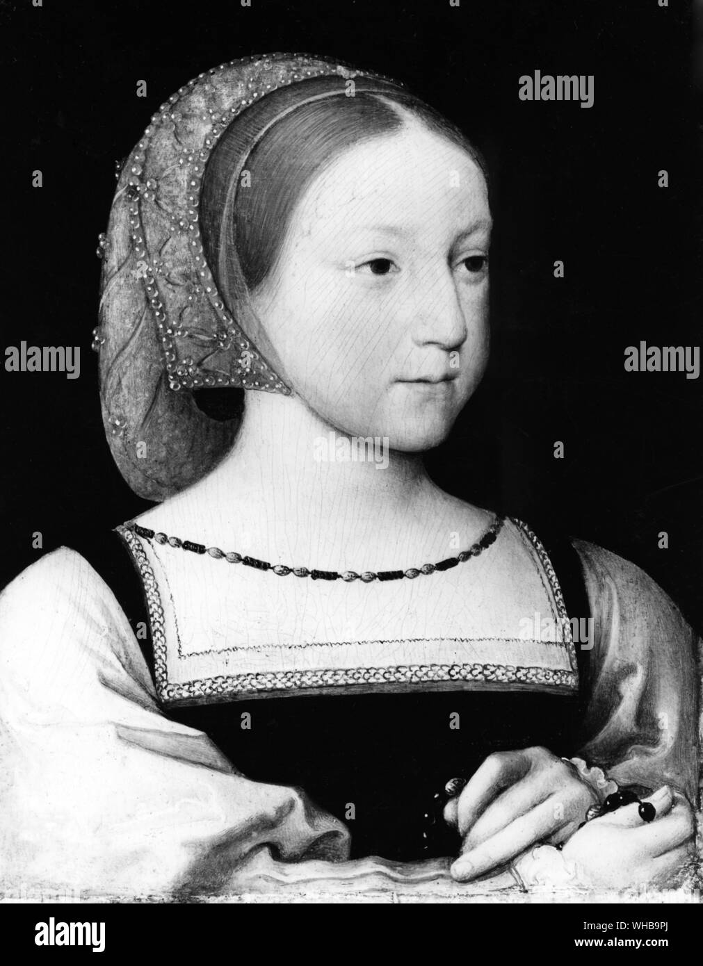 La Princesse Charlotte de France , 1516 - 1524 , l'un des quatre enfants de François I , qui est mort très jeune à près de 8 ans . Peinture de Jean Clouet c 1524 Banque D'Images