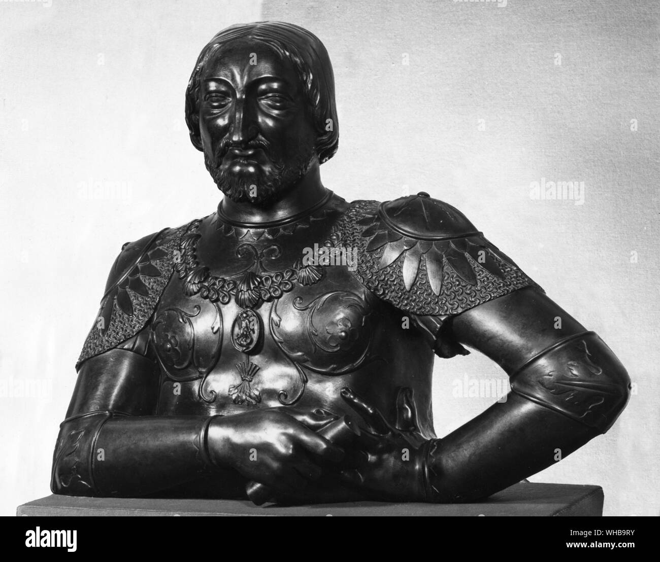 Francois I c 1540 : un 18e siècle en bronze à partir d'un buste de pierre une fois à Fountainbleau (déplacé au Manoir de Cloux) Banque D'Images