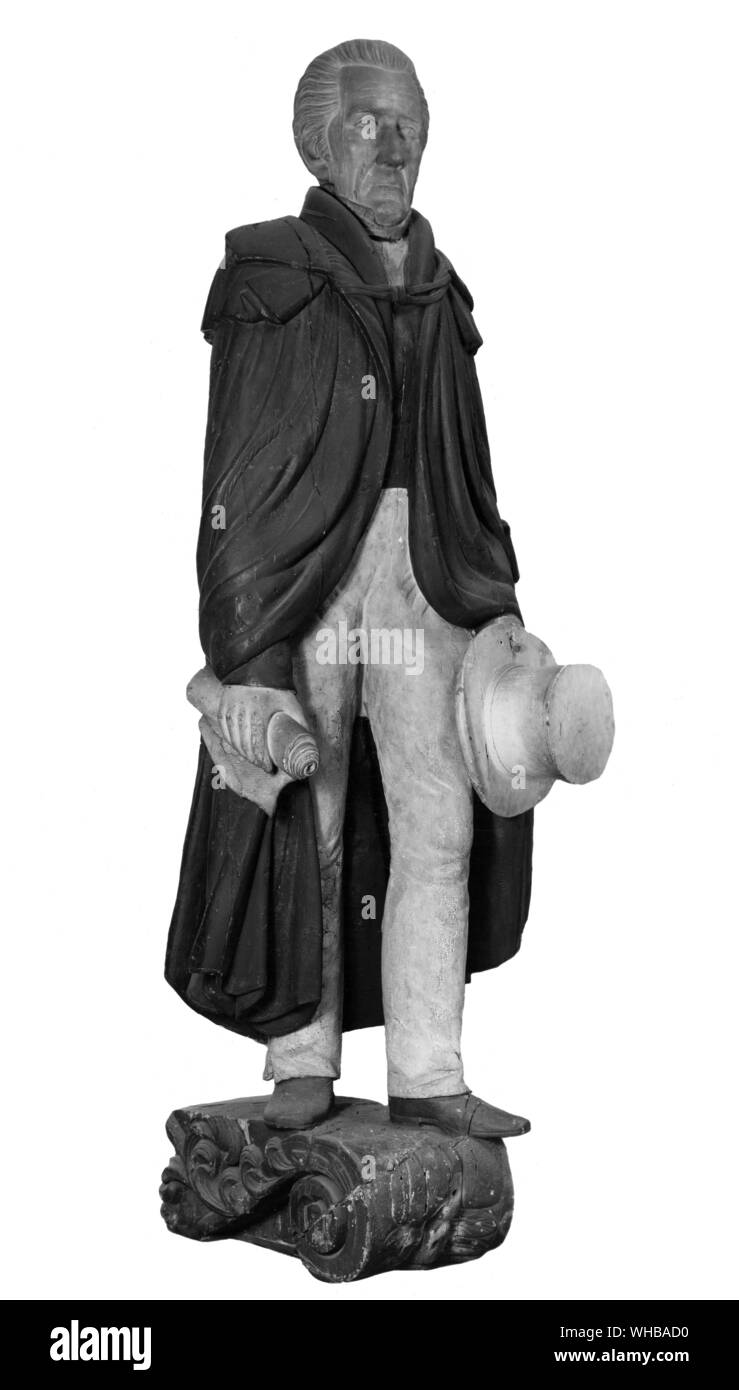 Figure de proue d'Andrew Jackson à partir de l'USS Constitution Banque D'Images