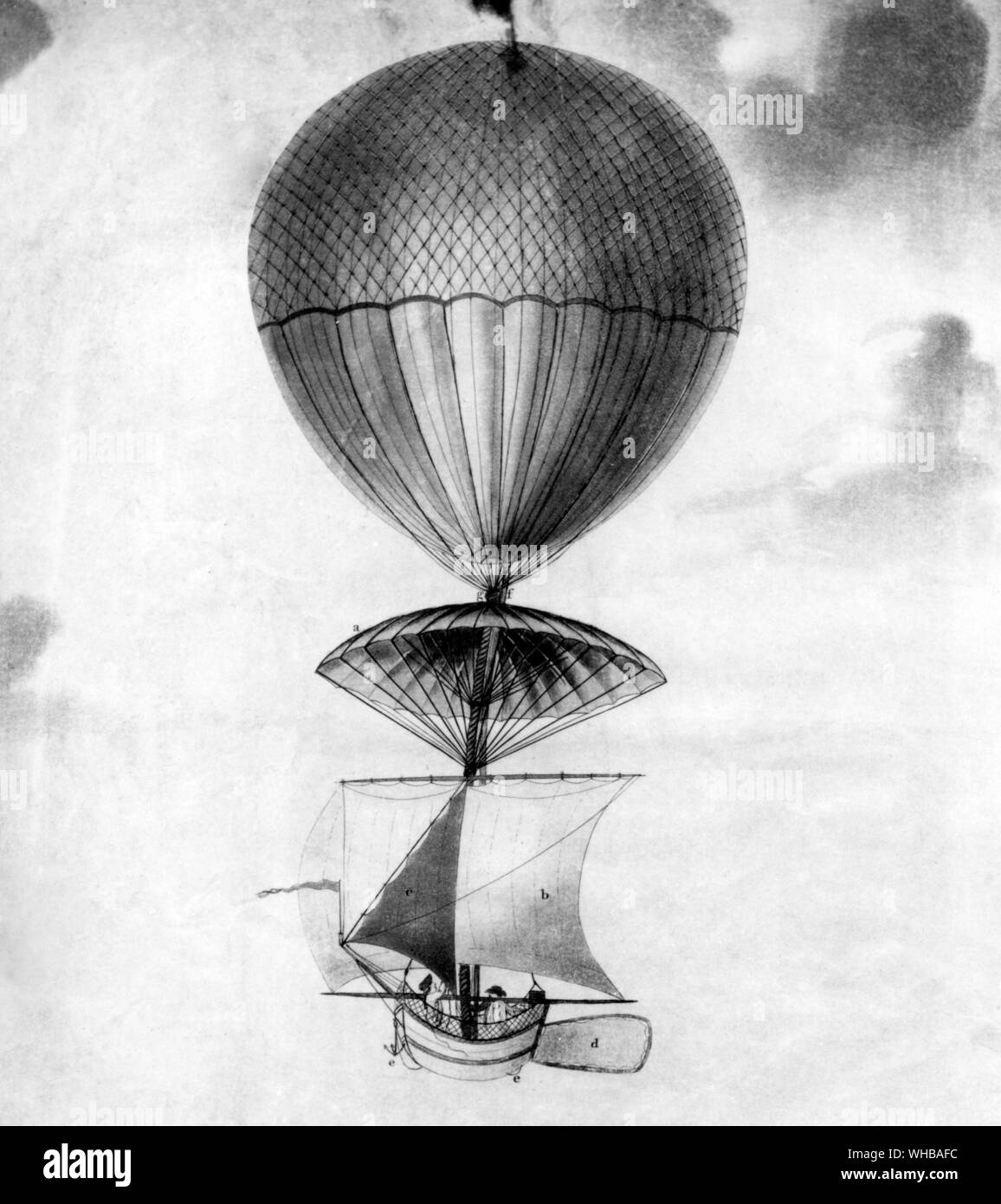 Londres : M. Martyn's Design pour un globe aérostatique 1783 aquatinte , , publié le 2 octobre 1784 par Martyn T Banque D'Images