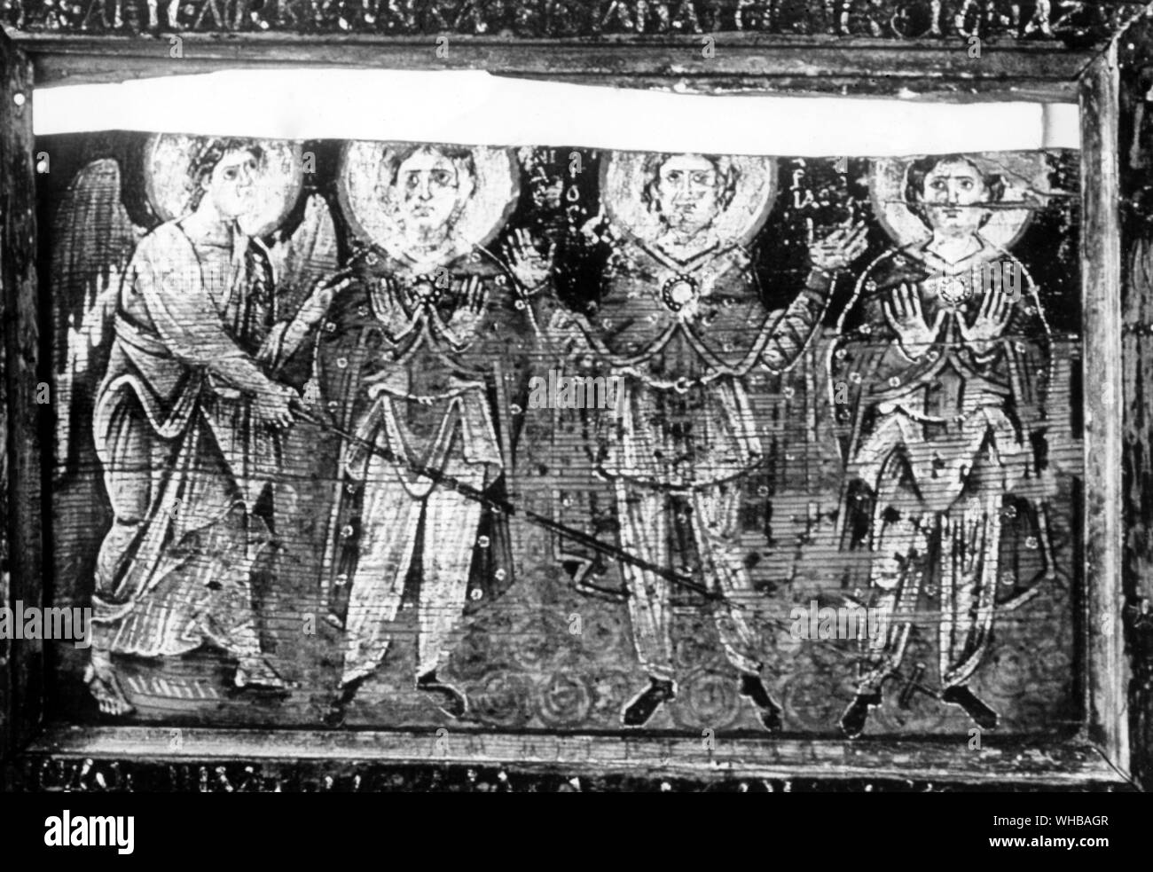Les trois Hébreux dans la fournaise ardente , 3e siècle. Le Monastère de Sainte Catherine , Le Mont Sinaï Banque D'Images