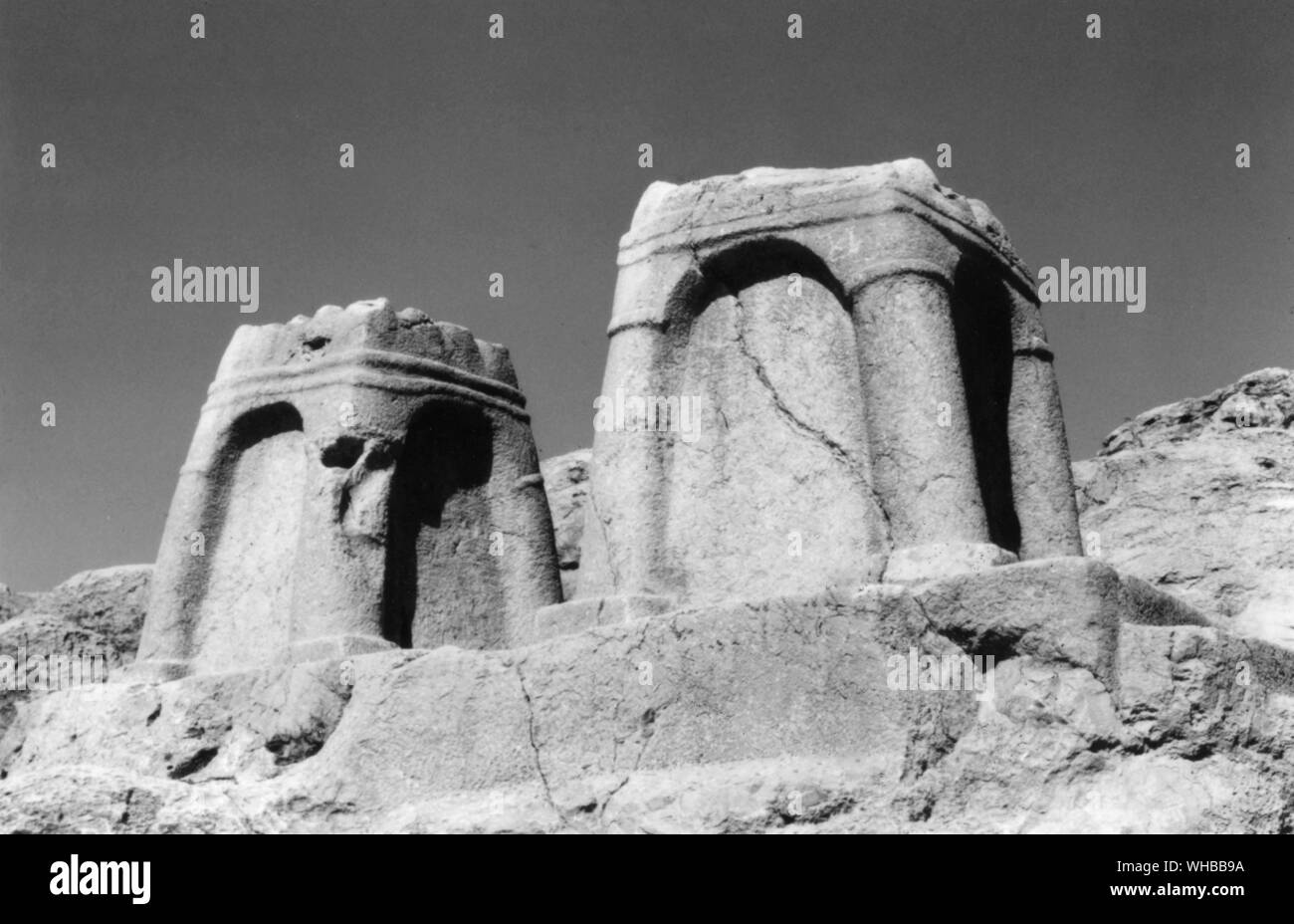 Vieille cheminée autels : Naksh-i-Rhotan , Iran Banque D'Images