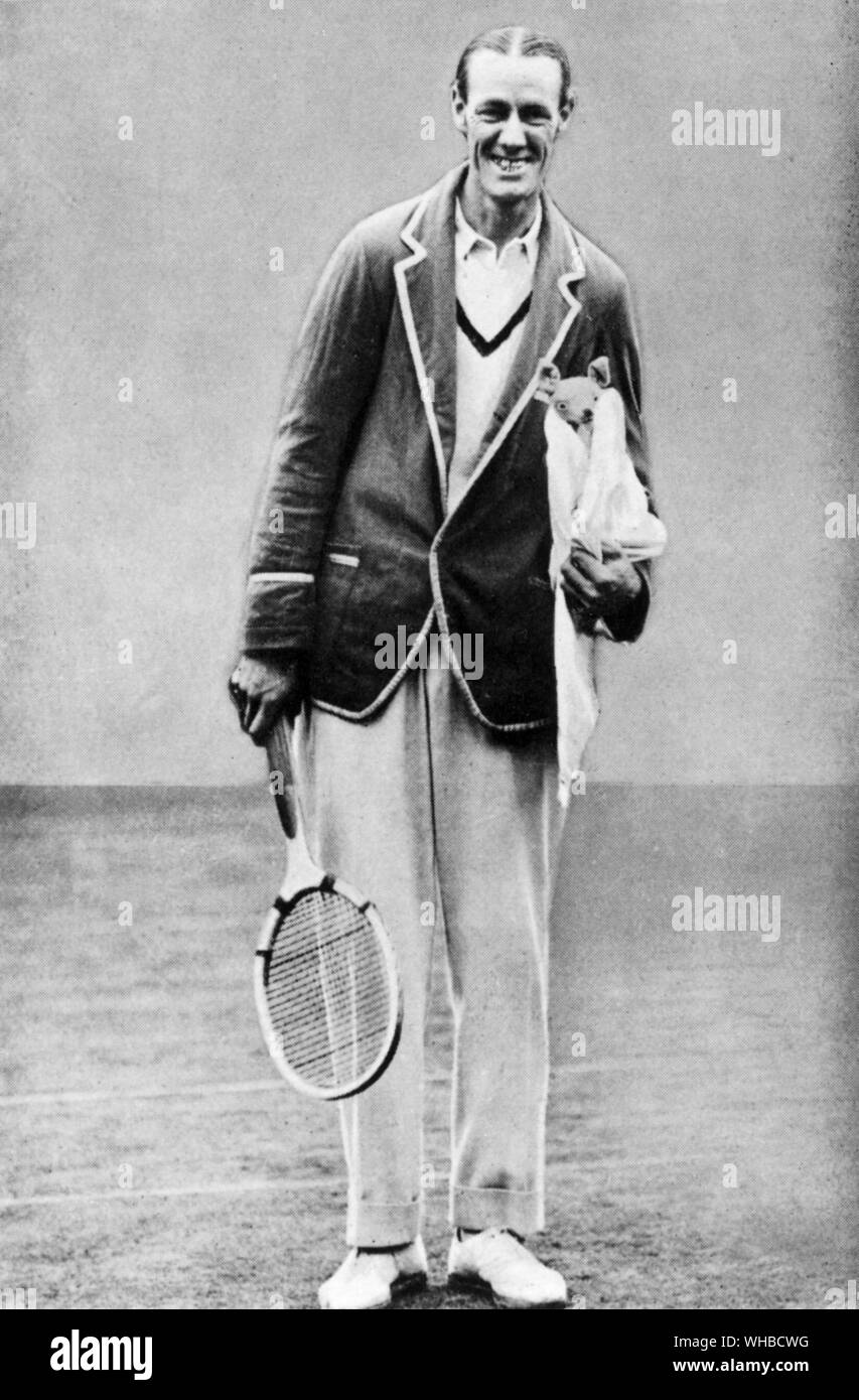 J. O. Anderson (Australie) - James Outram Anderson (né le 17 septembre 1895 à Enfield, Nouvelle Galles du Sud - est décédé le 23 décembre 1973 à Gosford, était un joueur de tennis australien. Il est surtout connu pour ses trois victoires à son domicile tournoi : les championnats d'Australie en 1922, '24 et '25. Anderson a également remporté le tournoi de double à la 1922 de Wimbledon à Londres.. Banque D'Images