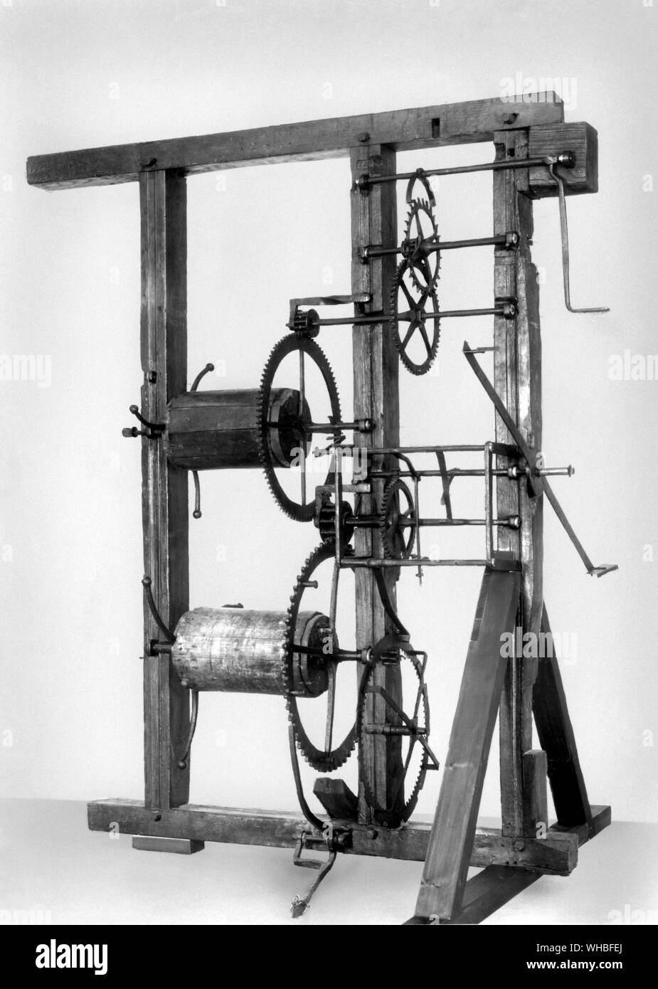 Tourelle du 17ème siècle horloge dans un cadre en bois. Martley, Worcester. Banque D'Images