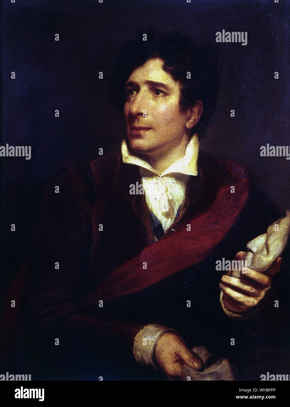 Charles Kemble par H. P. Briggs 1832 - Garrick Club, Londres.. Charles Kemble (Novembre 25, 1775 - Novembre 12, 1854) était un acteur britannique, le plus jeune fils de Roger Kemble.. Banque D'Images