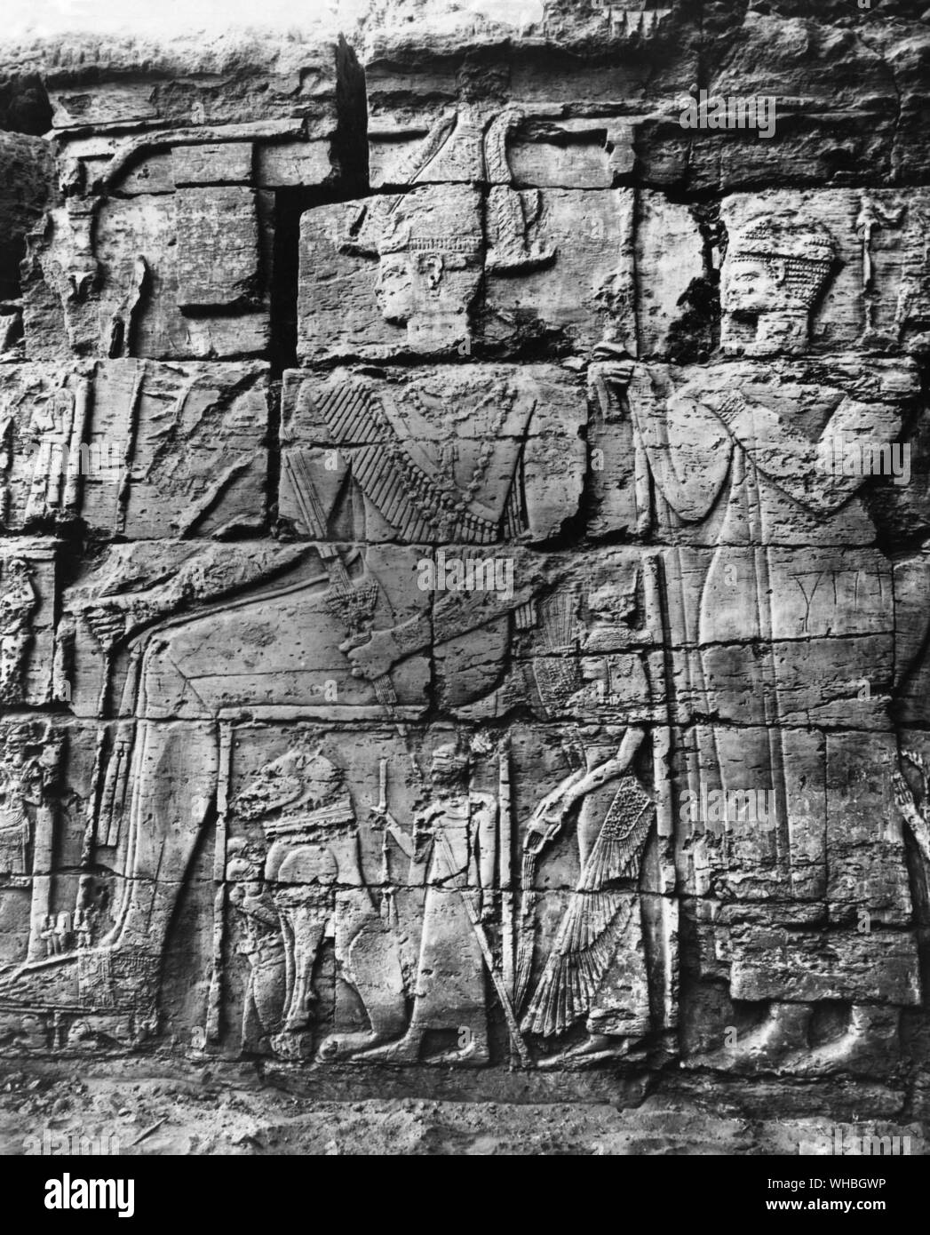 L'Égypte Méroé : mur sud de pyramide Banque D'Images