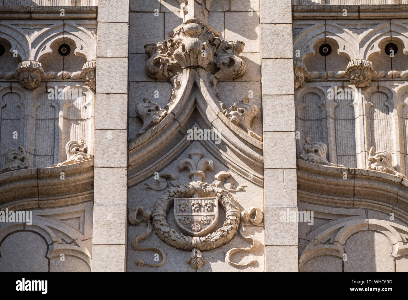 Close up de détails architecturaux en terre cuite Banque D'Images