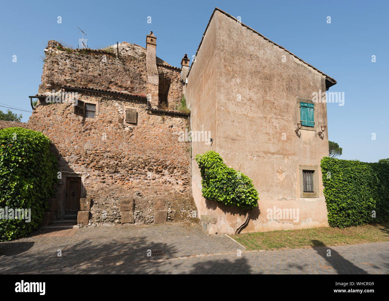 Vieille maison sur la Voie Appienne, Rome, Italia Banque D'Images