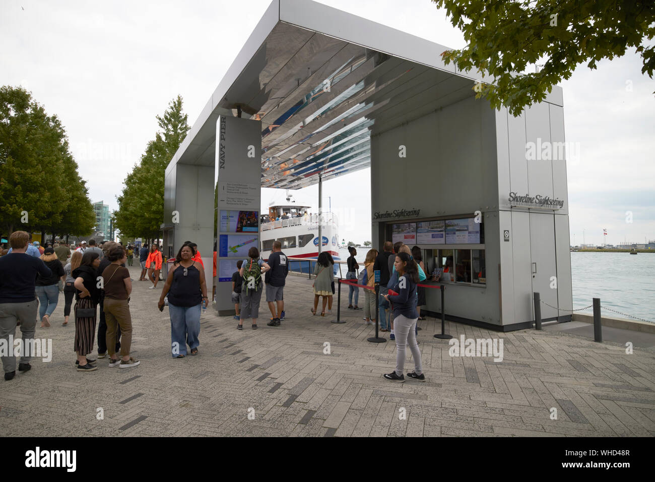 Visites guidées du littoral billetterie de Navy Pier, chicago Illinois United States of America Banque D'Images