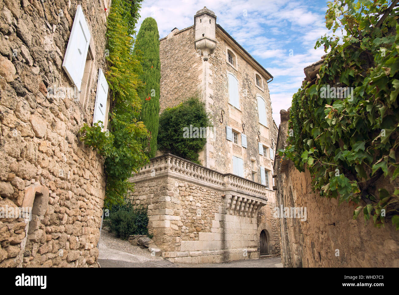 Une vieille maison, Ménerbes, Provence, France Banque D'Images