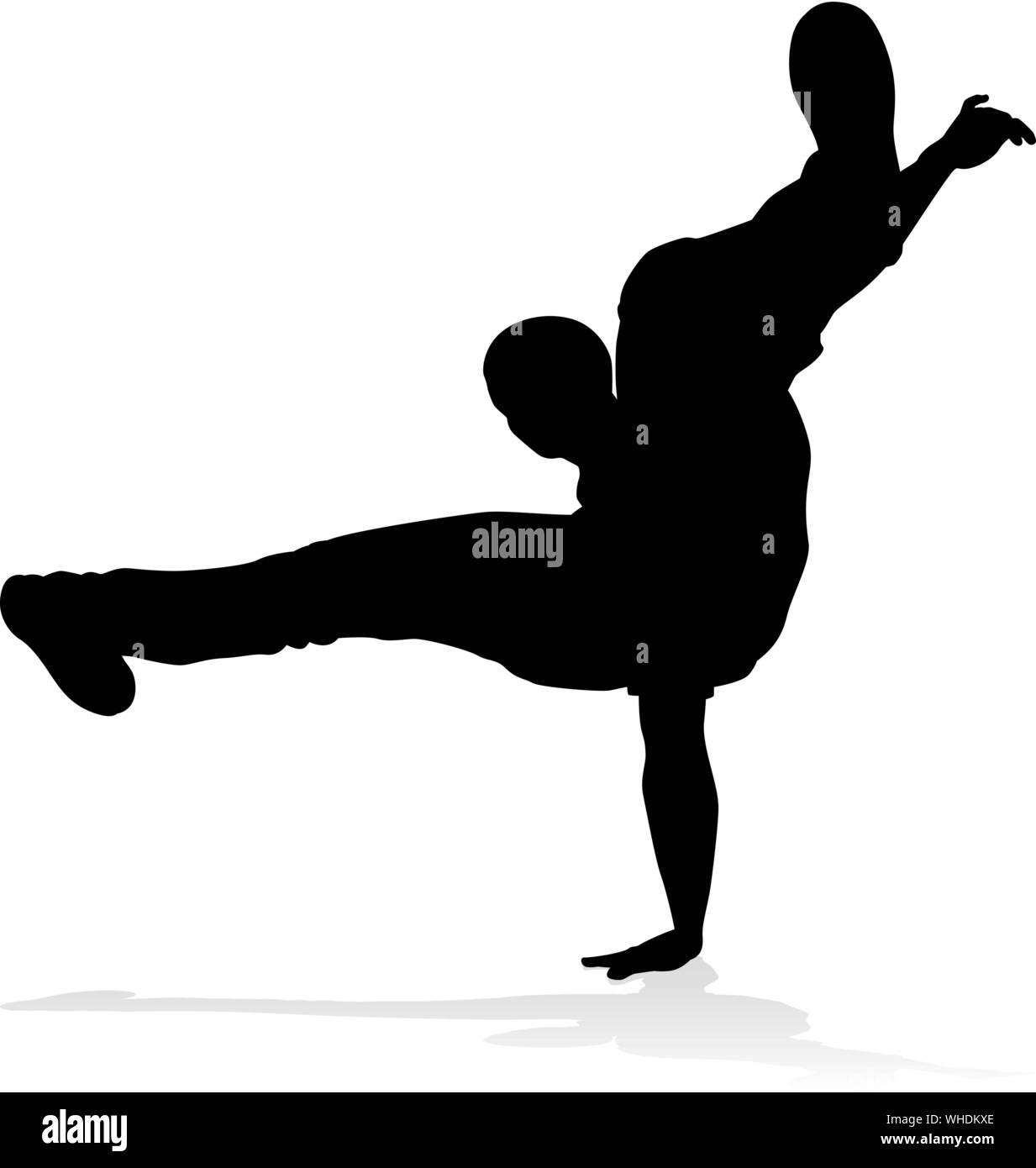 Street Dance Dancer Silhouette Illustration de Vecteur