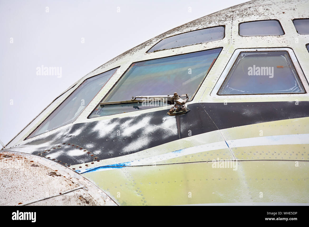 Éléments de l'ancien avion militaire close-up. Banque D'Images