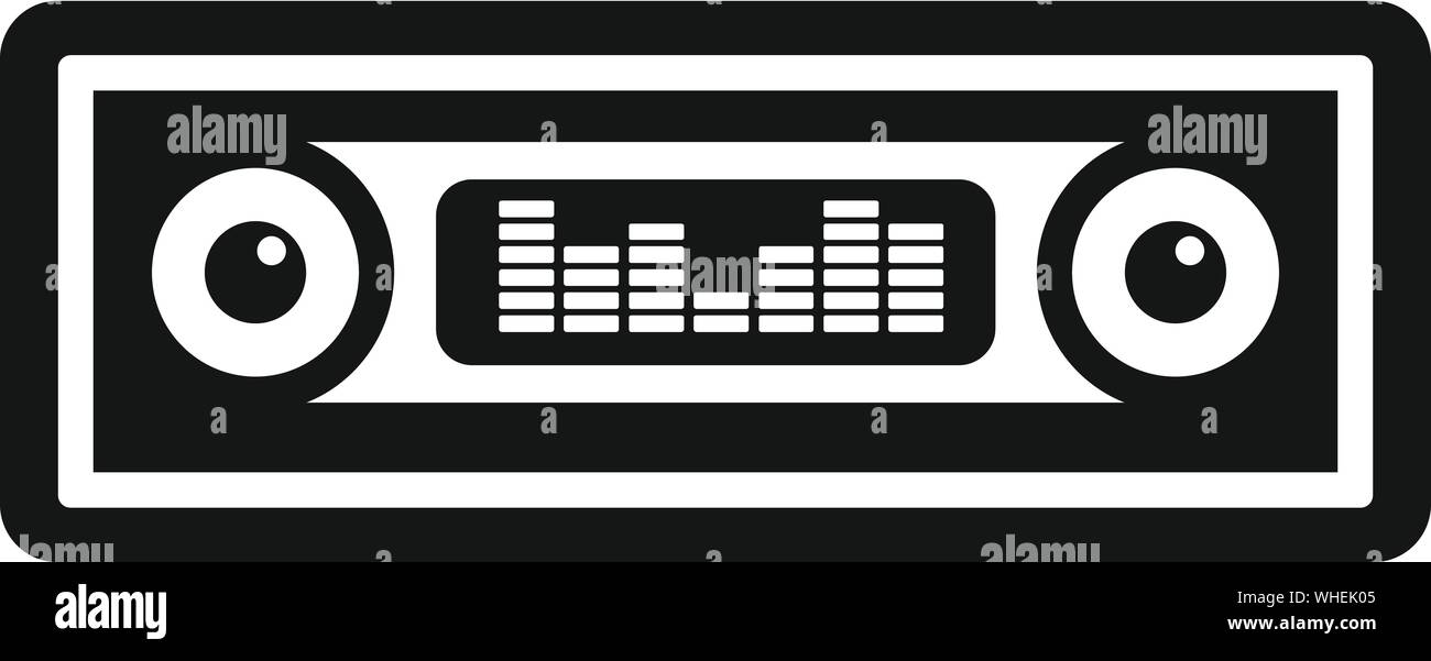 L'icône audio de voiture. Simple illustration de l'icône vecteur audio de voiture pour la conception web isolé sur fond blanc Illustration de Vecteur