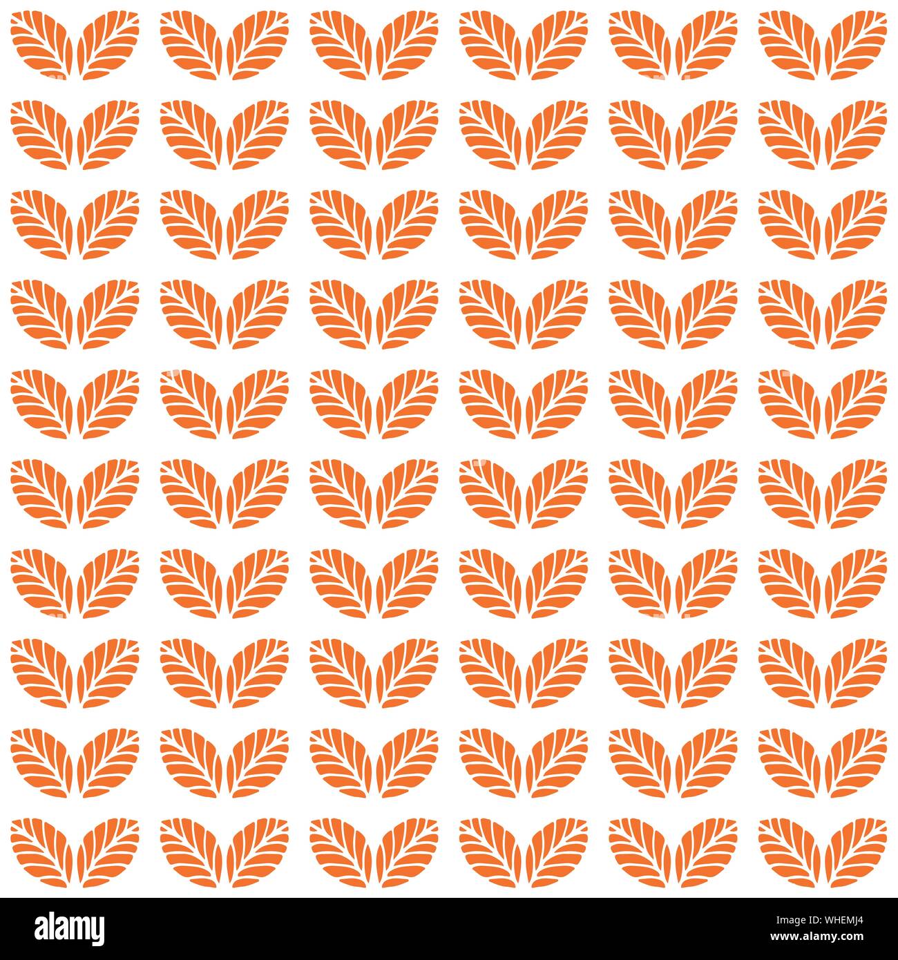 Orange les feuilles d'automne. Vector pattern. transparente Impression tissu Illustration de Vecteur