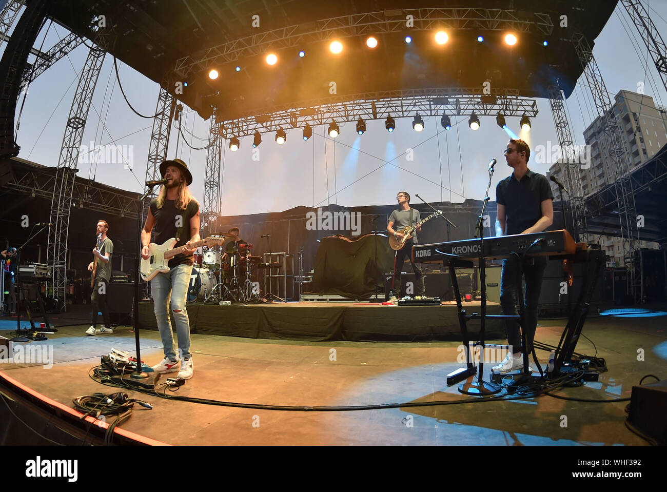 31 août 2019, Virginia Beach, Virginia, USA : 26 American Music Festival annuel rassemble Lune Taxi jusqu'à l'Oceanfront de Virginia Beach, Virginie le 31 août 2019. .Photo Â© Jeff Moore (crédit Image : © Jeff Moore/Zuma sur le fil) Banque D'Images