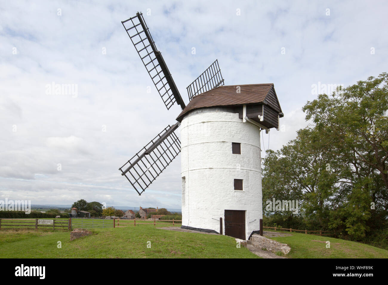 Ashton Moulin en Chapel Allerton, Somerset, Angleterre - 18ème siècle moulin à farine Banque D'Images