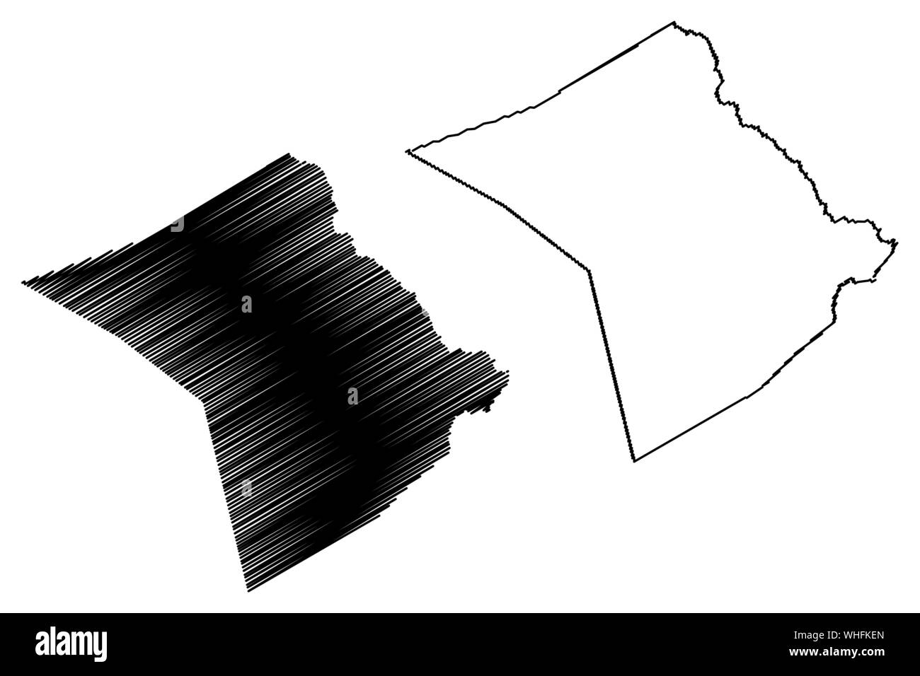 Lee County, Texas (comtés au Texas, États-Unis d'Amérique,USA, États-Unis, US) map vector illustration gribouillage, croquis Lee site Illustration de Vecteur