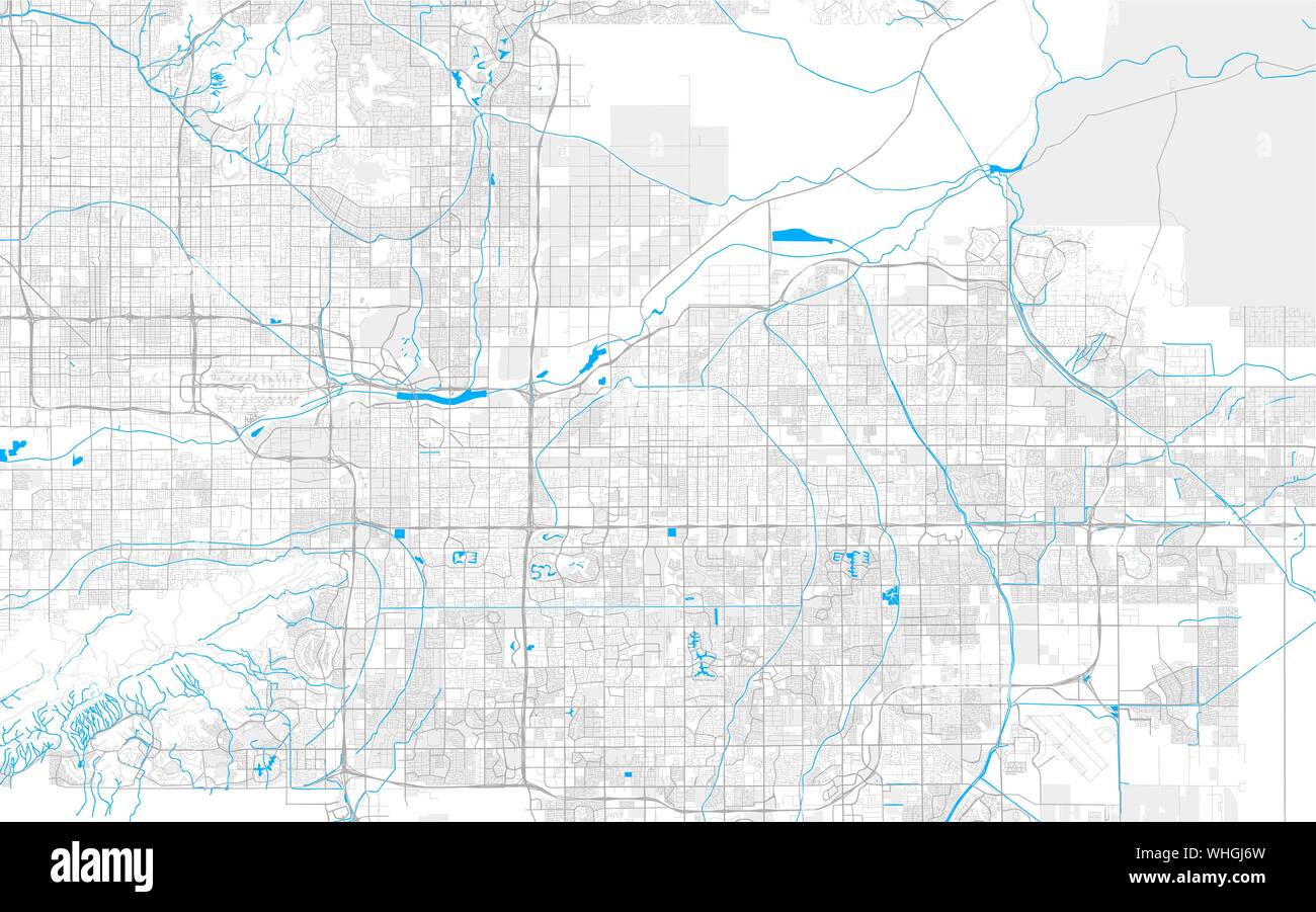 Détaillée riche zone vecteur plan de Mesa, Arizona, États-Unis d'Amérique. Modèle de carte pour la décoration. Illustration de Vecteur