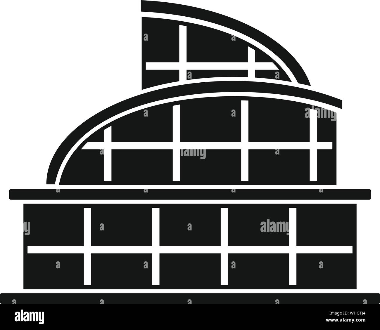 Icône verre mall. Simple illustration de l'icône vecteur mall en verre pour la conception web isolé sur fond blanc Illustration de Vecteur