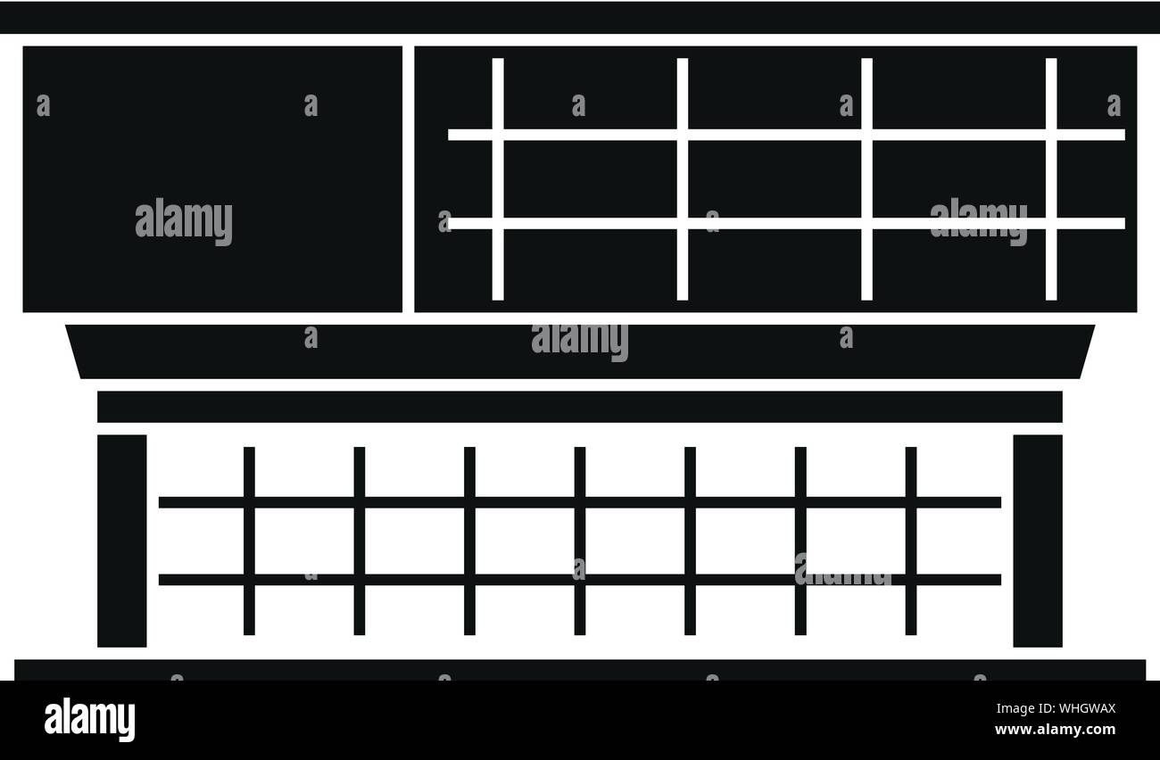 La fenêtre en verre mall icône. Simple illustration de la fenêtre en verre icône vecteur commercial pour la conception web isolé sur fond blanc Illustration de Vecteur