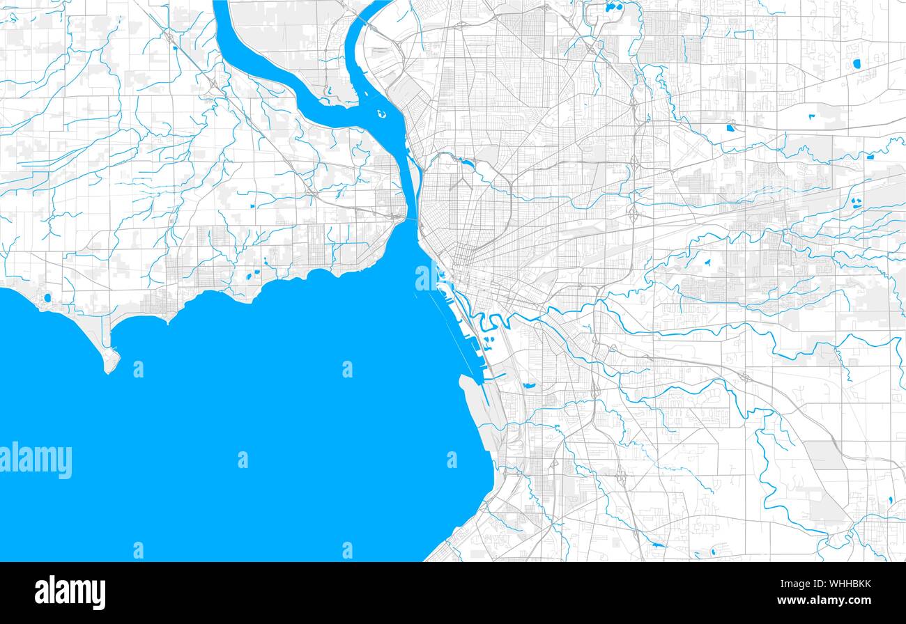 Détaillée riche région carte des vecteurs Buffalo, New York, États-Unis d'Amérique. Modèle de carte pour la décoration. Illustration de Vecteur
