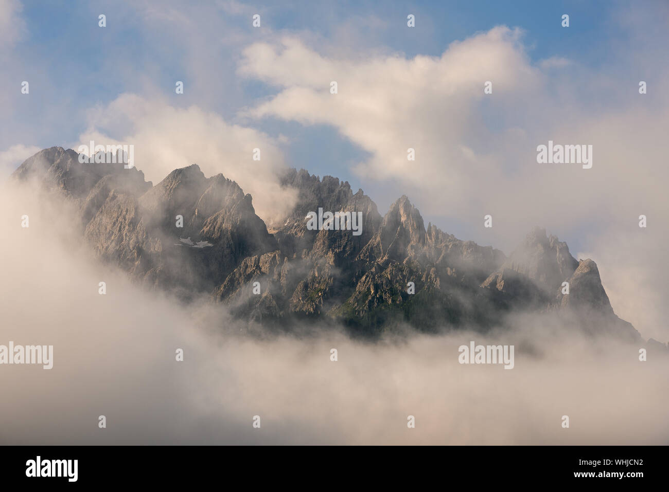 Vue panoramique sur les Dolomites, Croda Rossa di Sesto Banque D'Images
