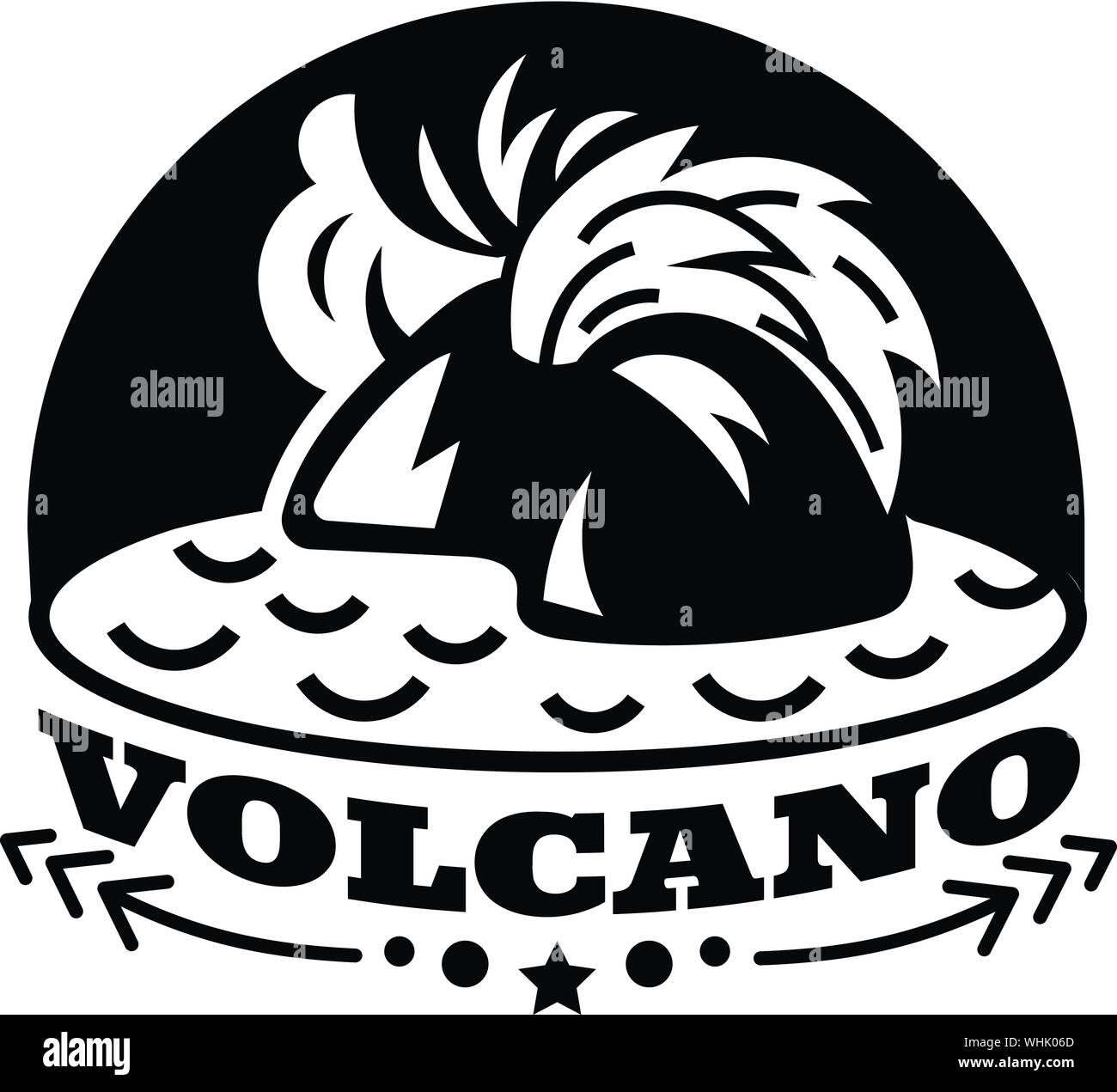 Logo du volcan, le style simple Illustration de Vecteur