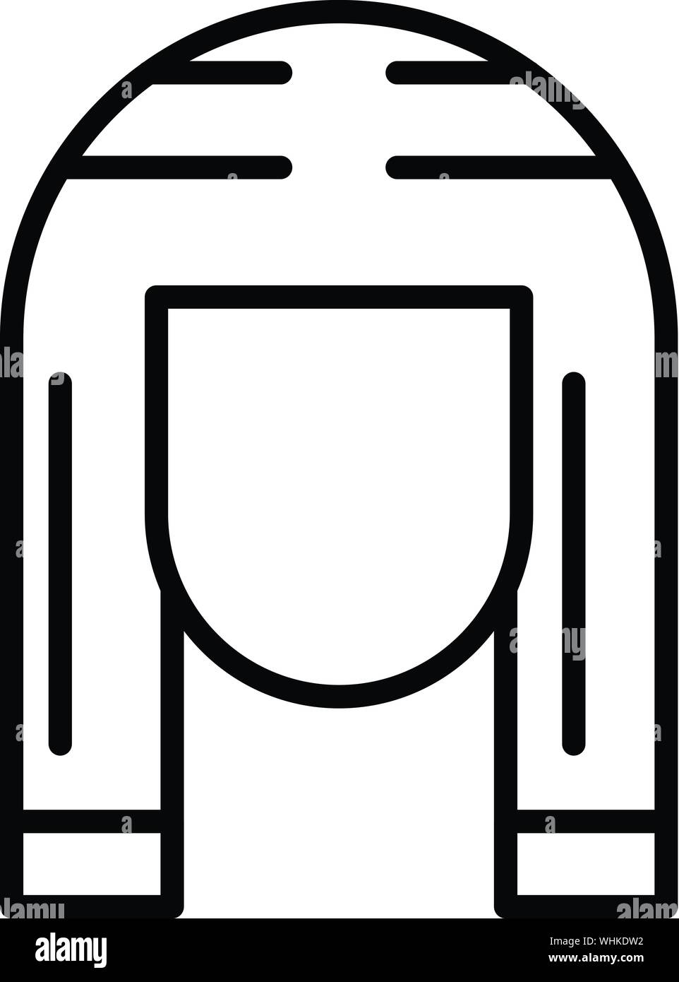 Tête de Pharaon, l'icône de style contour Illustration de Vecteur