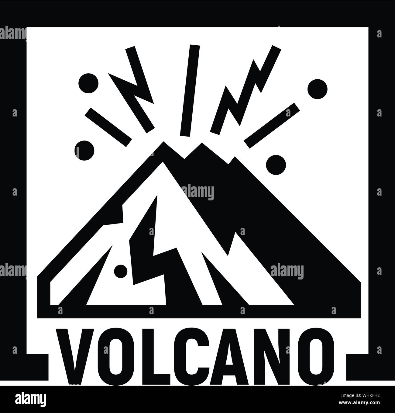 Logo montagnes volcan, le style simple Illustration de Vecteur