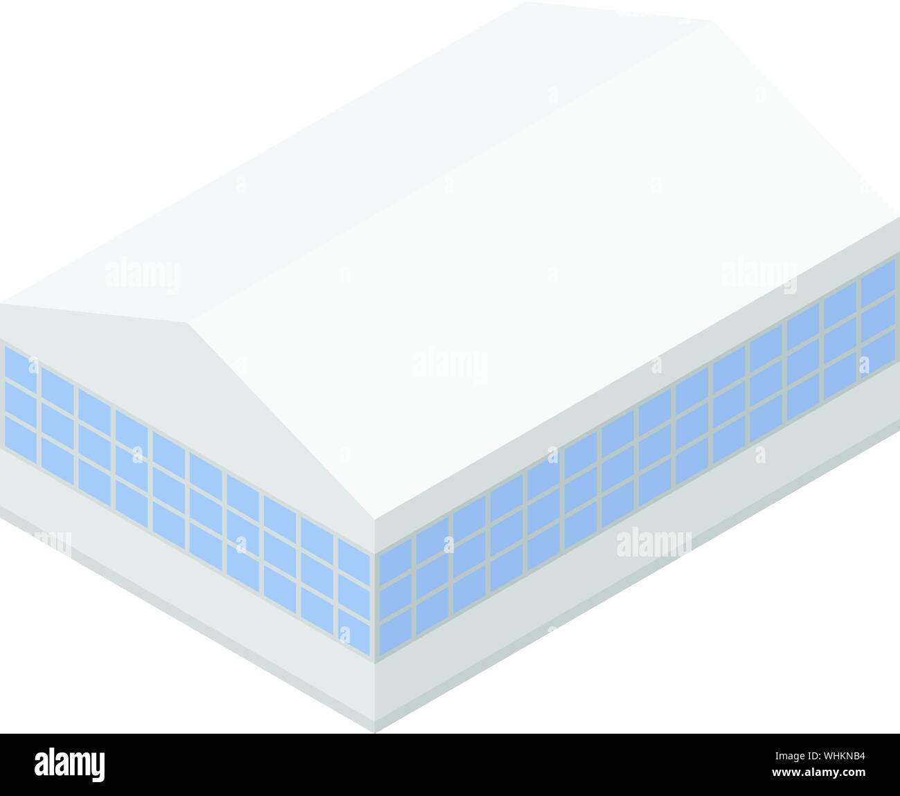Hangar de l'aéroport, l'icône de style isométrique Illustration de Vecteur