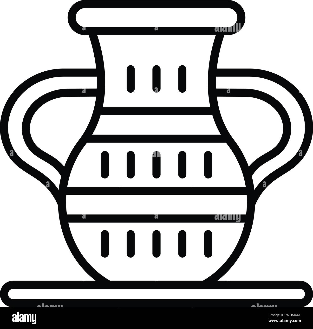 Vase égyptien, l'icône de style contour Illustration de Vecteur