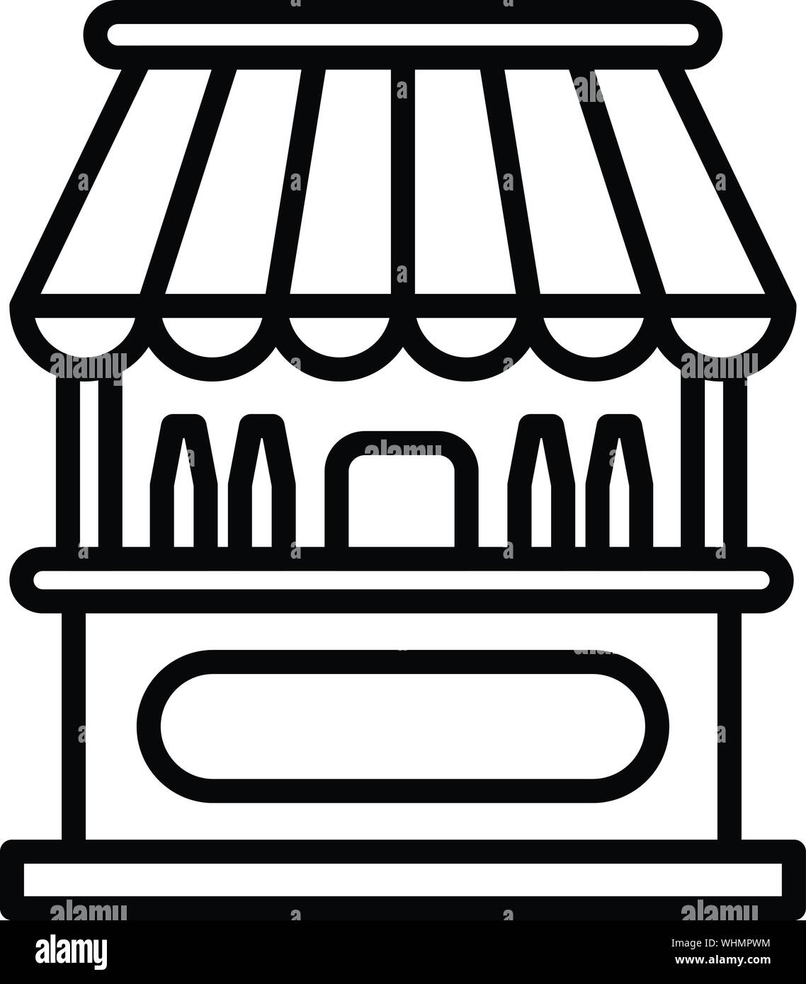 L'icône de blocage de lait, style contour Illustration de Vecteur