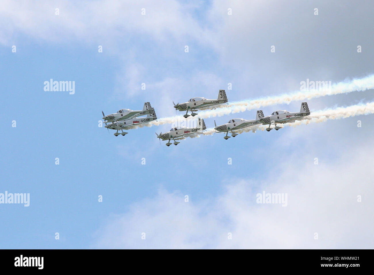 Raven de l'équipe arrivent à Eastbourne's International Airshow (21-07-2013) qui a eu lieu en août 2017. L'utilisation de l'équipe Van's RV8 avion avec leurs moteurs Lycoming. Banque D'Images