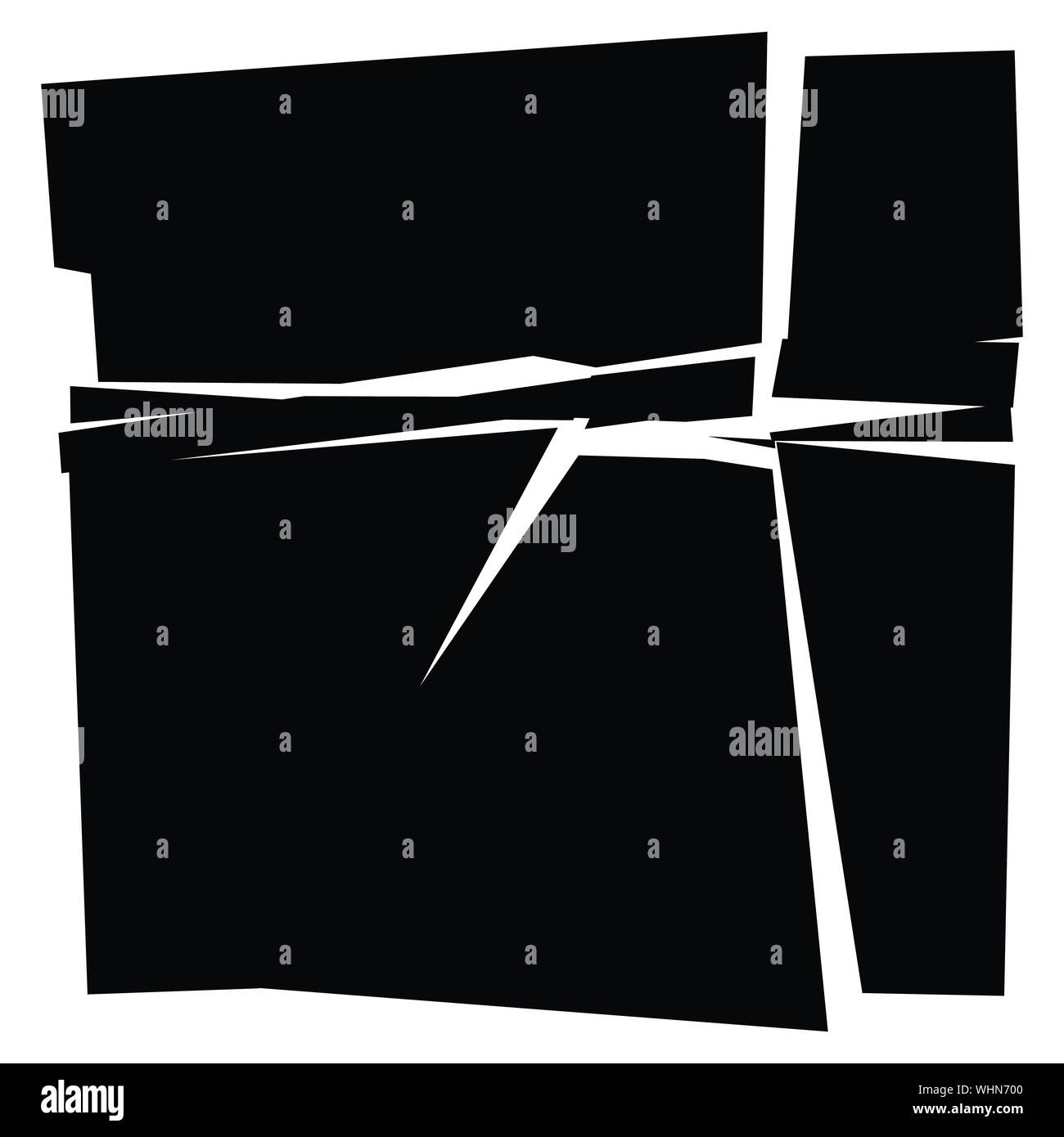 Facture, élément de crack. Shatter, casse de la texture de la surface. Grungy design. La pourriture, éclats burst illustration Illustration de Vecteur