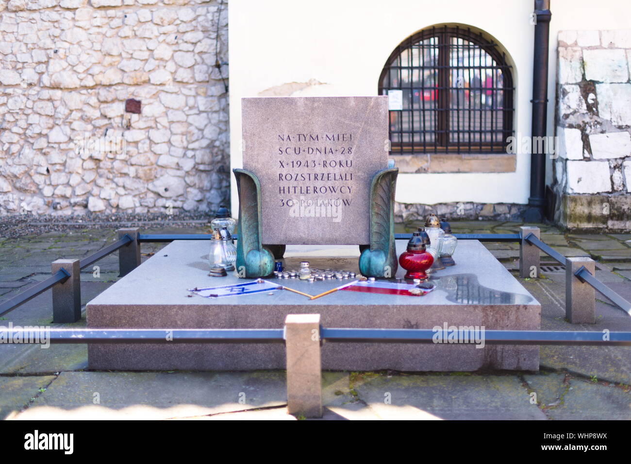 Mémorial au camp de concentration d'Auschwitz à Oświęcim, Pologne Banque D'Images