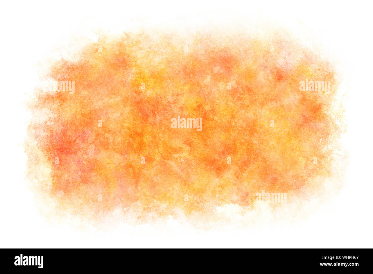 Automne couleur orange abstract grunge naturelles sur fond de peinture à la main à l'aquarelle Banque D'Images