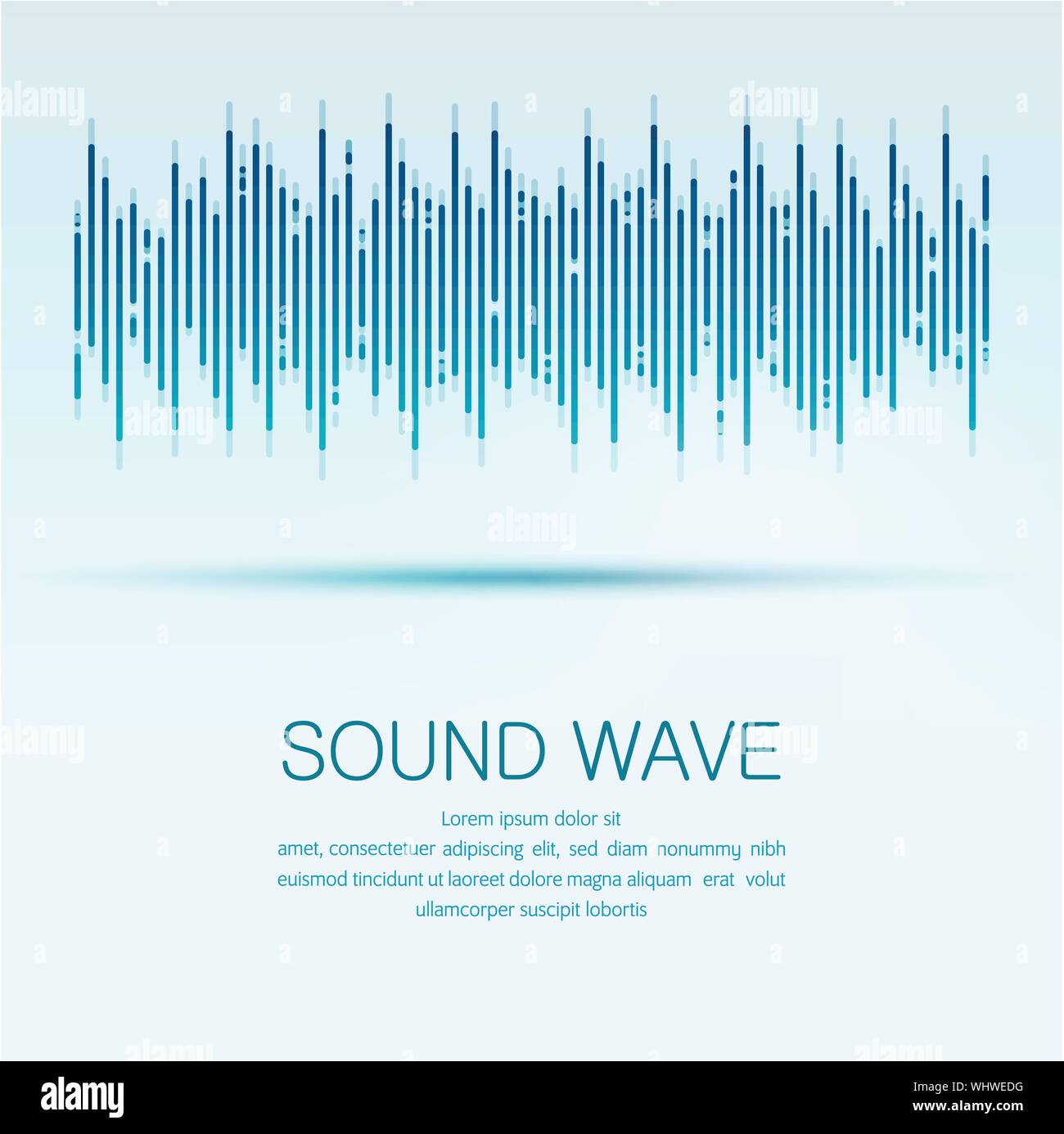 Égaliseur numérique abstrait,la conception créative de l'onde sonore de fond de l'élément. Illustration de Vecteur