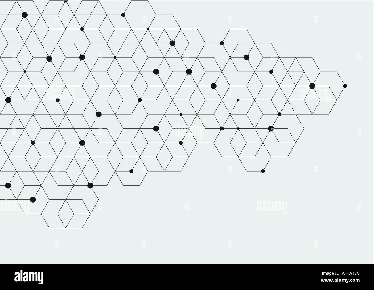 Résumé arrière-plan technique avec hexagones Illustration de Vecteur