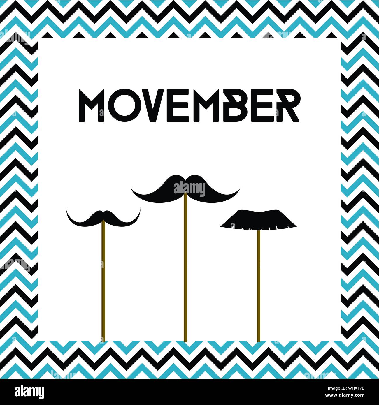 Movember. Le mois de la santé de l'homme. La conscience de Cancer. Vector banner Illustration de Vecteur