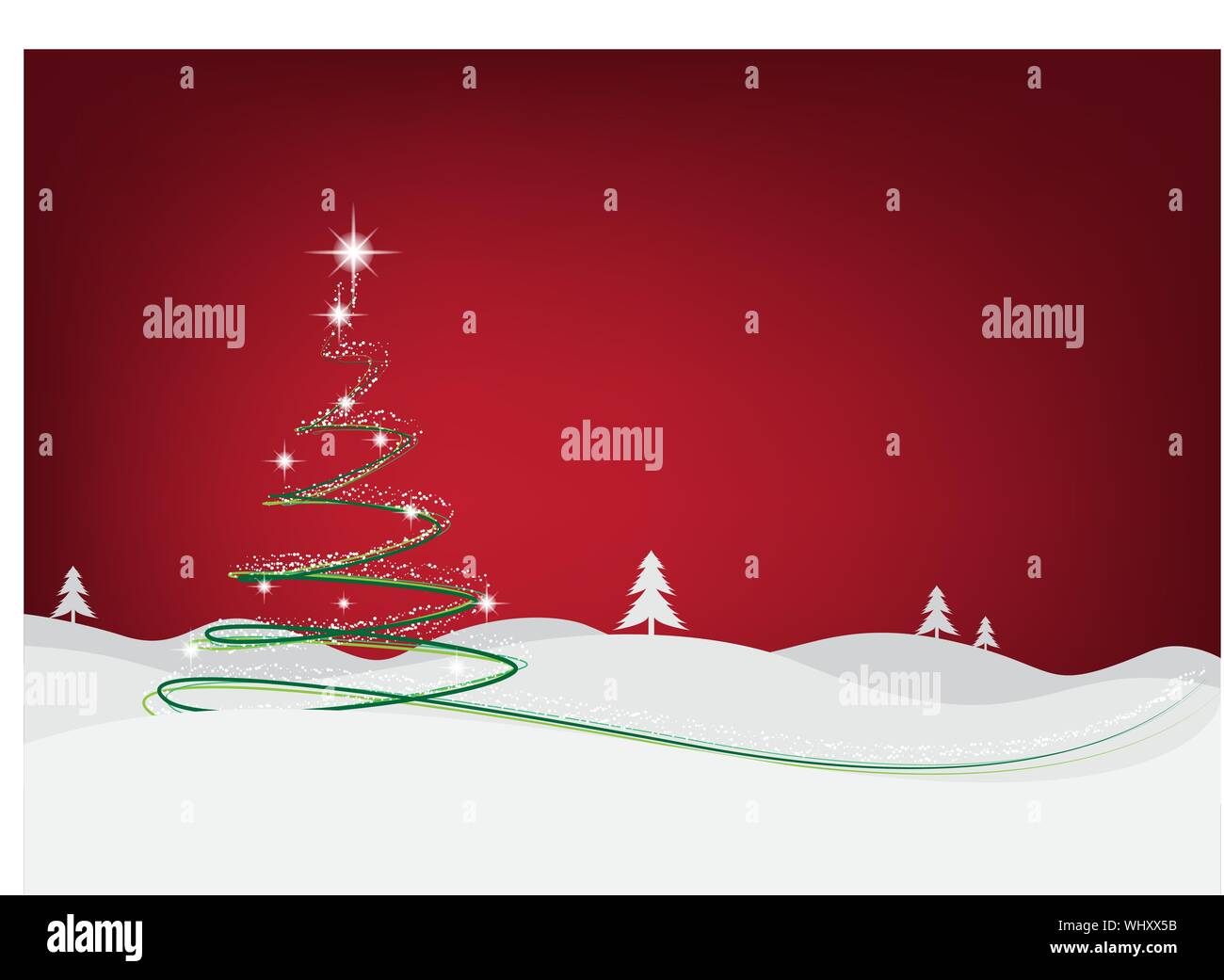 Noël arrière-plan avec l'arbre de Noël, l'illustration vectorielle. Illustration de Vecteur