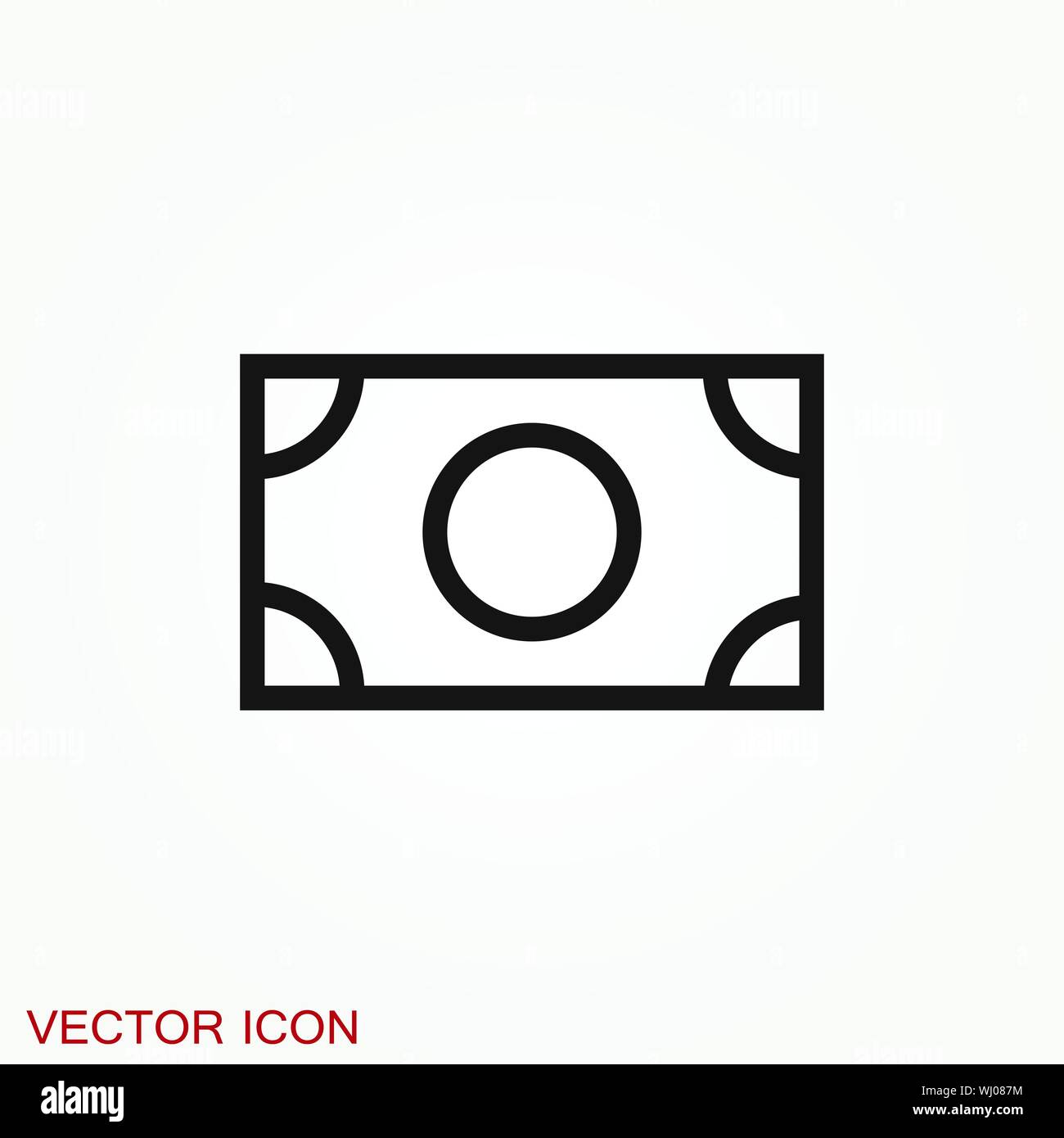 Icône vecteur billets. L'illustration est un style iconique télévision Illustration de Vecteur