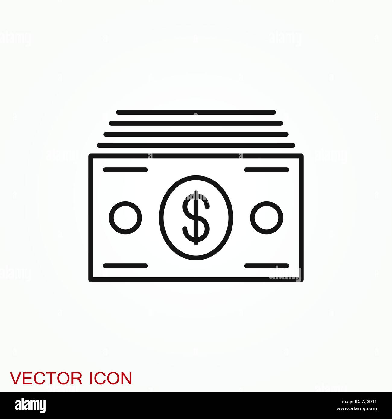 Icône vecteur billets. L'illustration est un style iconique télévision Illustration de Vecteur